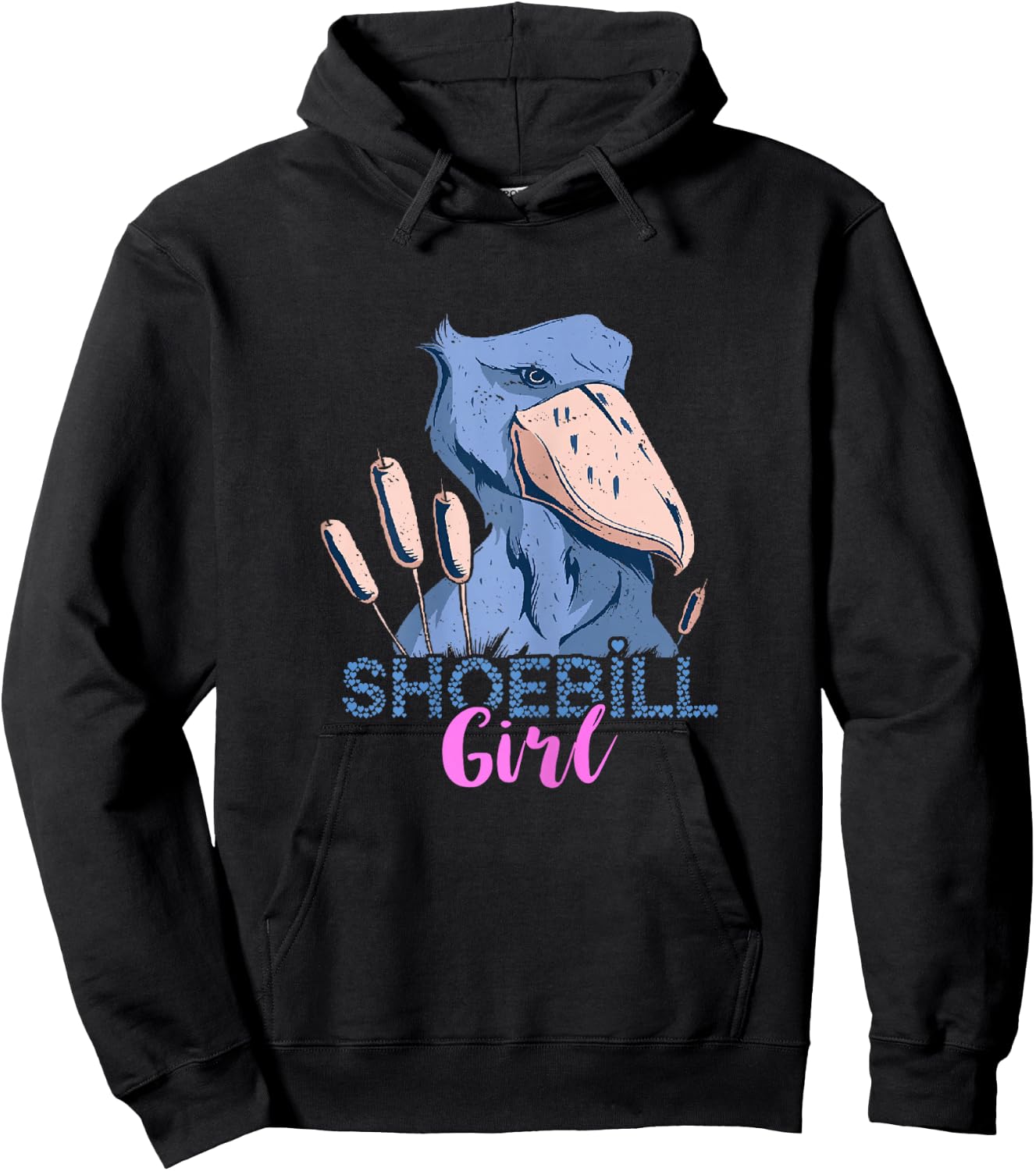Shoebill Girl African Stork Bird Shoebill Bird Mayan Bird Hoodie - Hoodie | Black