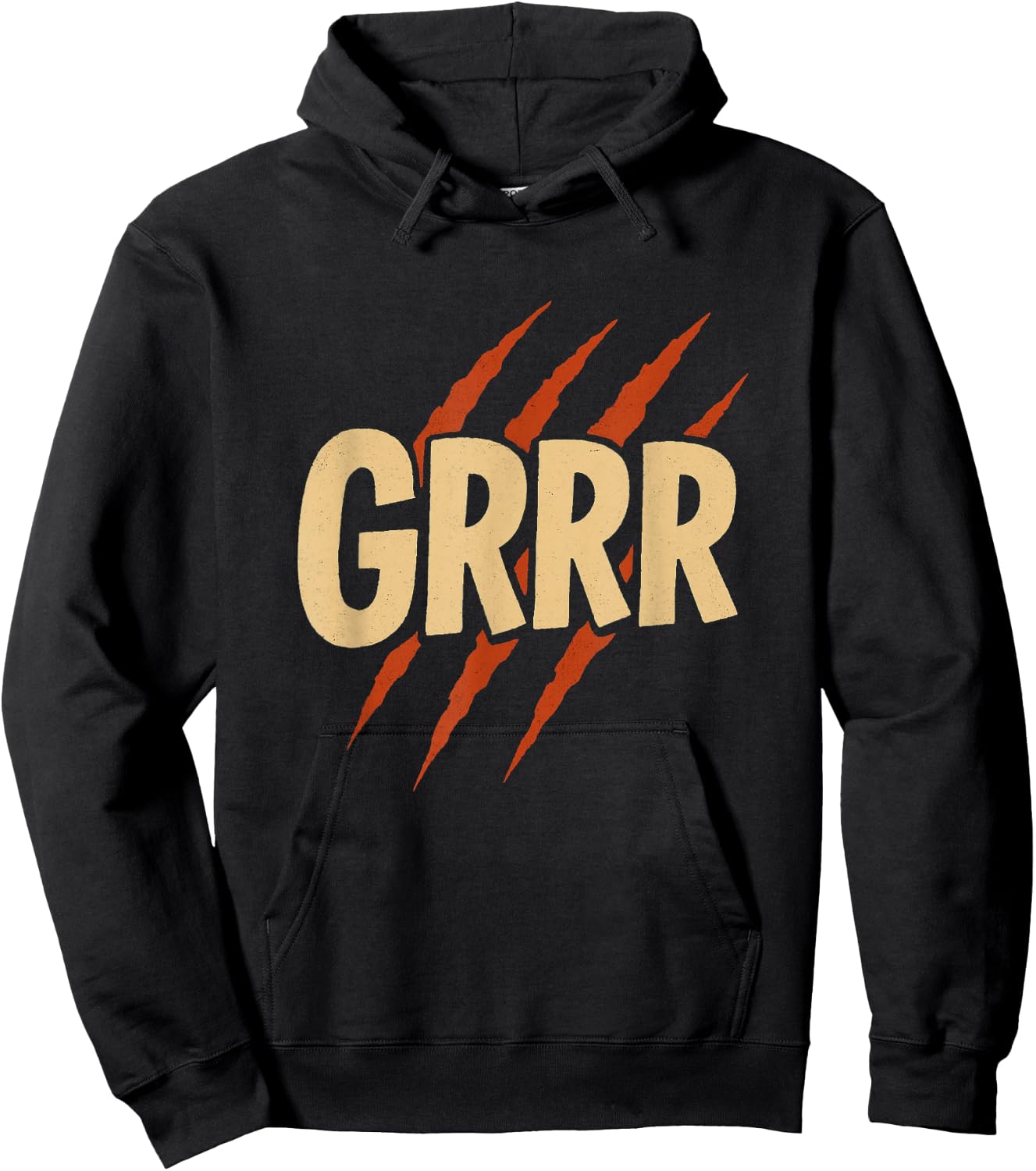 Grrr Aesthetic Funny Trendy Viral Mood Grrr Expression Hoodie - Hoodie | Black