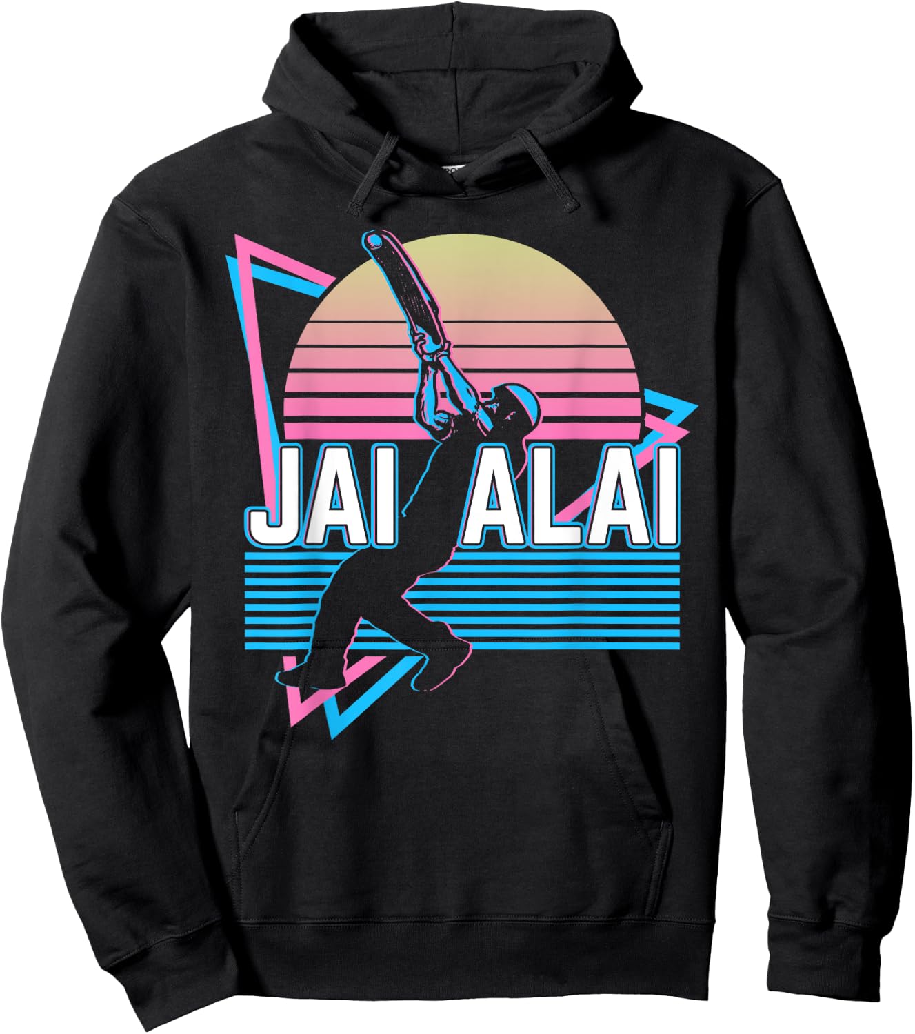 Jai Alai Player Retro Hoodie - Hoodie | Black