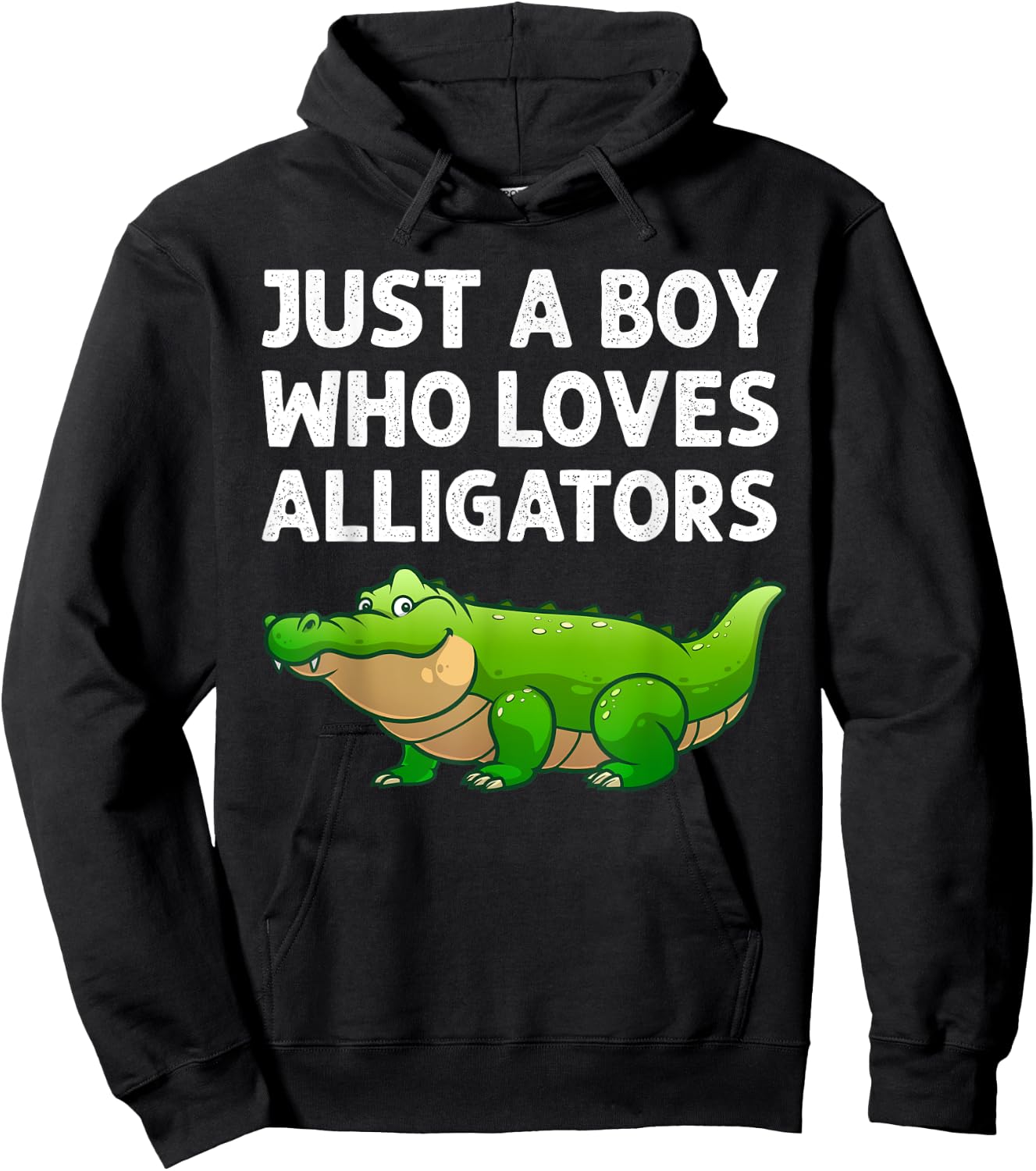 Funny Alligator Design Boys Kids Men Reptile Gator Lovers Hoodie - Hoodie | Black
