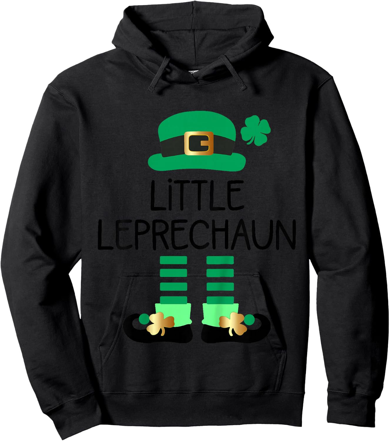 Boys St Patricks Day Toddler Little Leprechaun Costume Baby Hoodie - Hoodie | Black