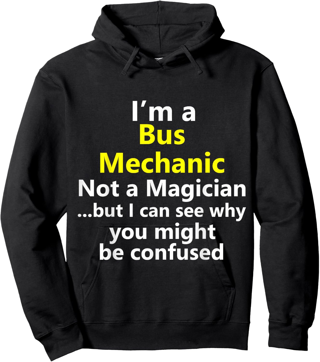 Funny Bus Mechanic Job Career Technician Repairman Handy Hoodie - Hoodie | Black