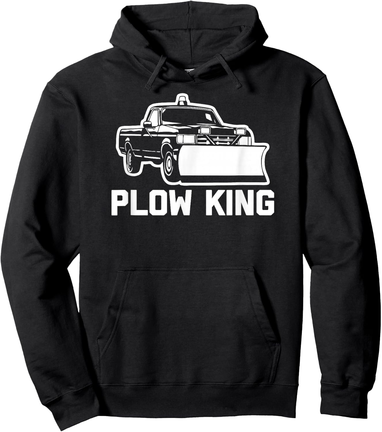 Plow King funny saying sarcastic novelty plow truck Hoodie - Hoodie | Black