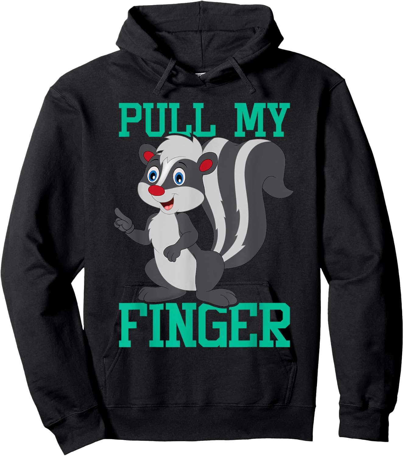 Pull My Finger - Skunk Lover Pet Owner Zookeeper Zoologist Hoodie - Hoodie | Black