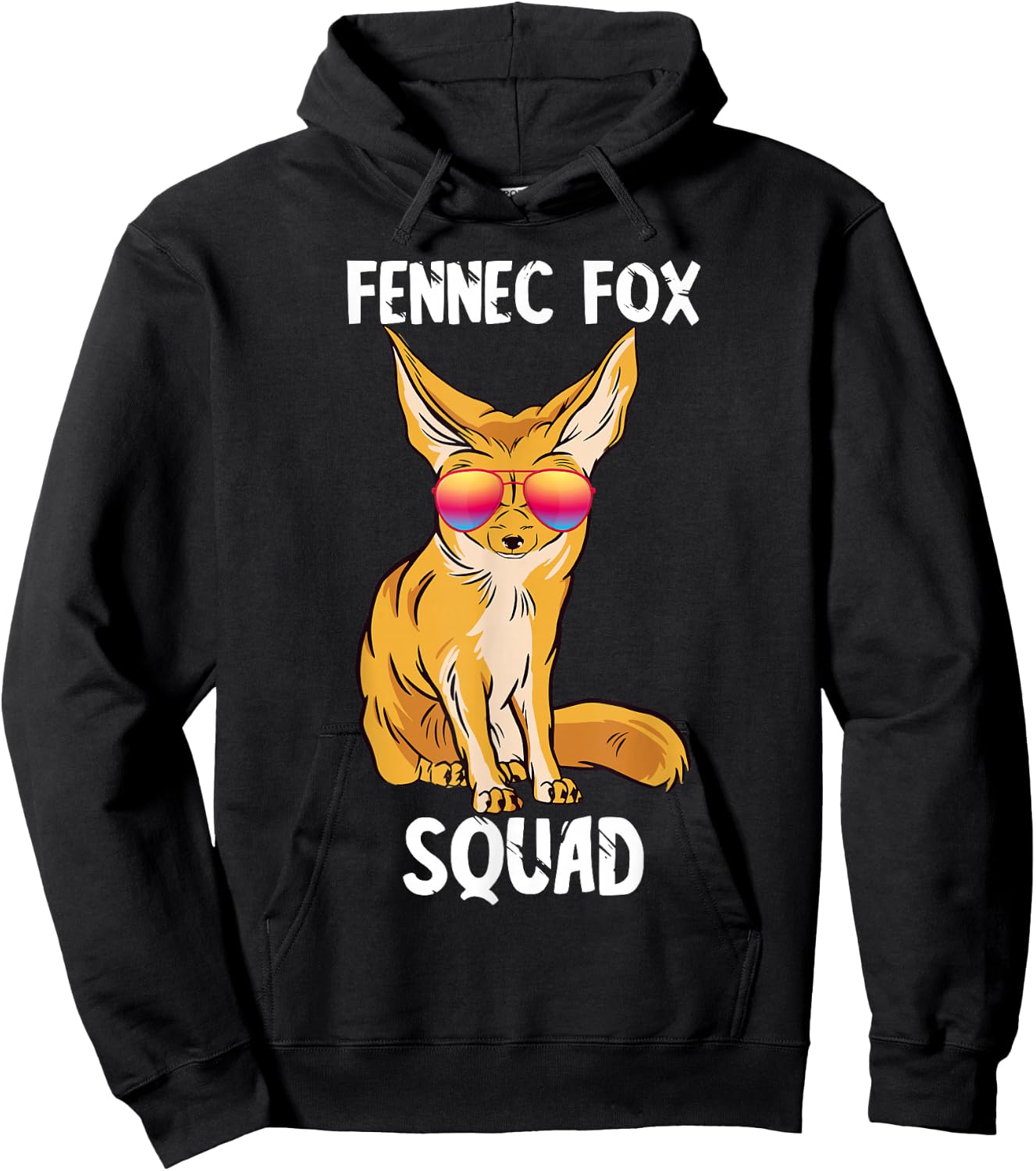 Fennec Fox Squad Cool Fox Animal Fennec Fox Lover Ears Hoodie - Hoodie | Black