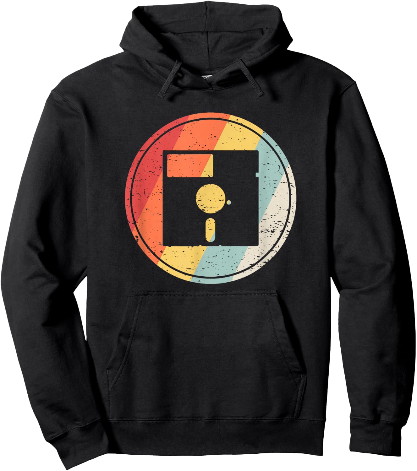 Vintage Retro Floppy Disk Hoodie - Hoodie | Black