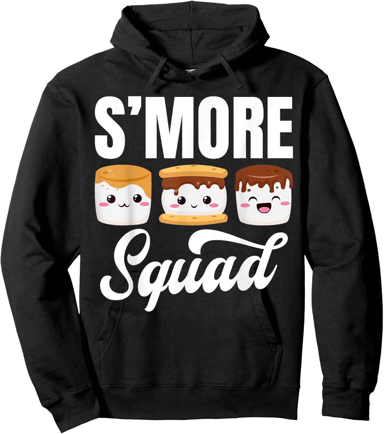 Smore Squad Camping Campfire Chocolate Marshmallow S'mores Hoodie - Hoodie | Black