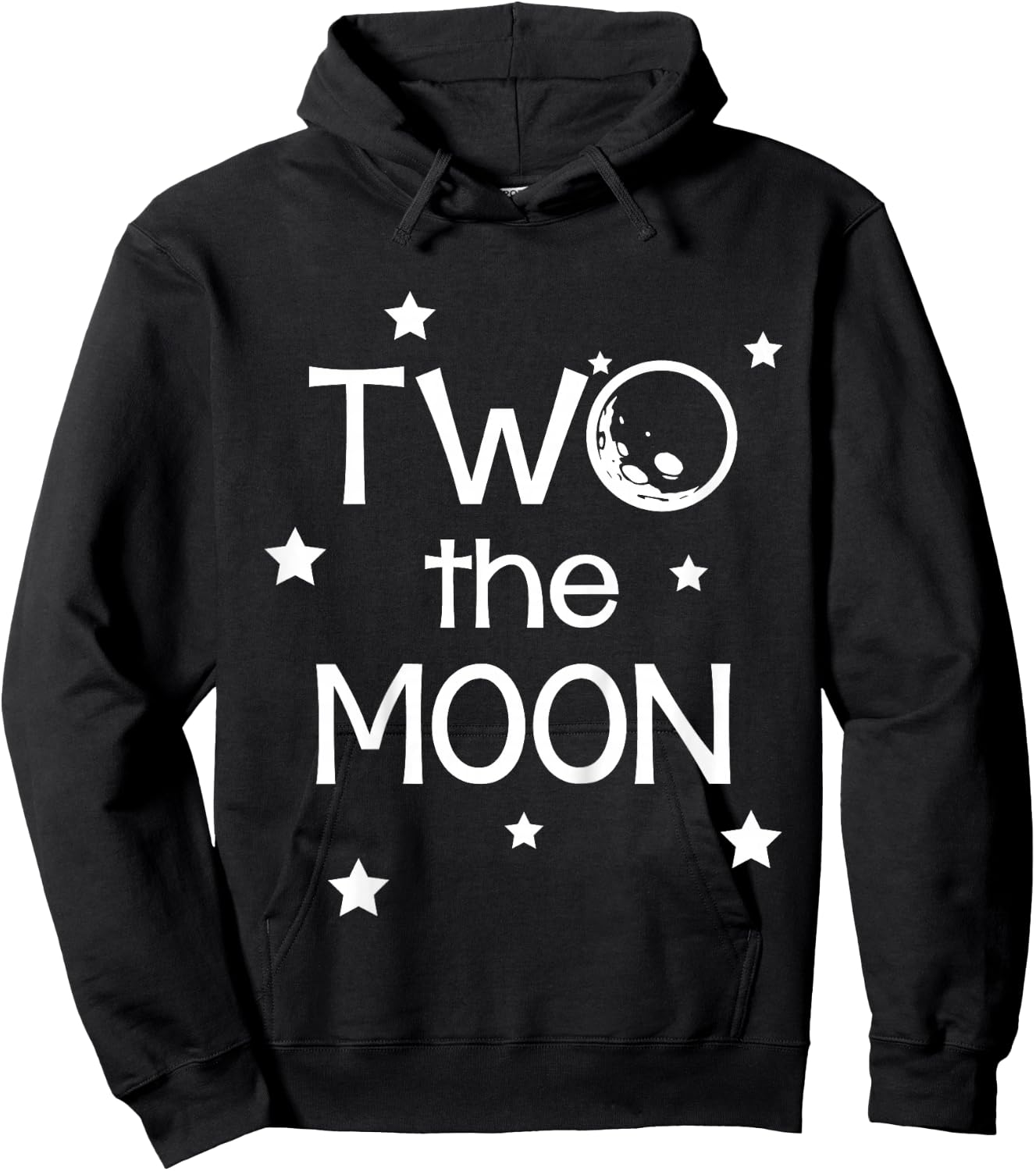 Two the Moon Second Birthday Space Astronaut Theme Hoodie - Hoodie | Black