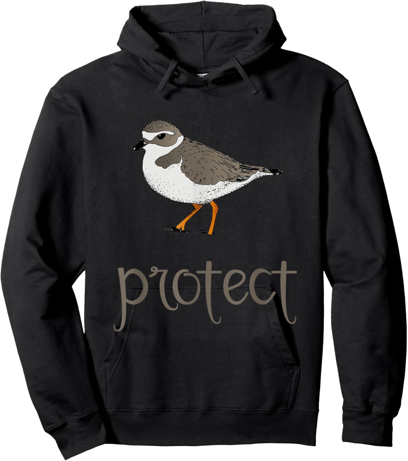 Protect the Piping Plover Bird Beach Nature Conservation Hoodie - Hoodie | Black
