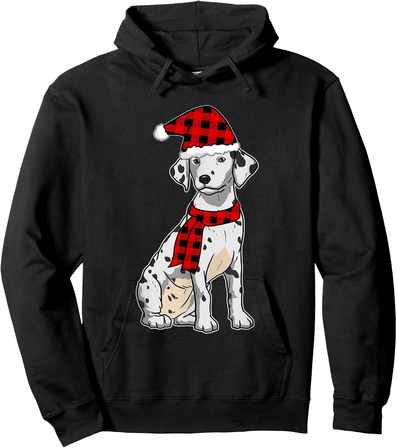 Funny Dalmatian Christmas Dots Spots Dogs Women Kids Hoodie - Hoodie | Black