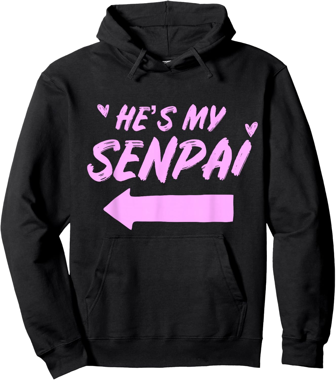 Matching Couples Anime Girlfriend He's My Senpai Shirt Hoodie - Hoodie | Black