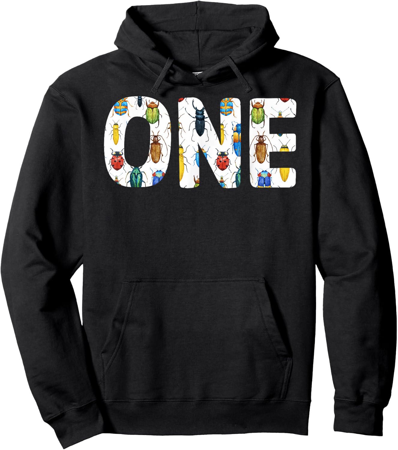 mb Bug 1st Birthday Funny Insects Lover 1 Year Old Kids Hoodie - Hoodie | Black