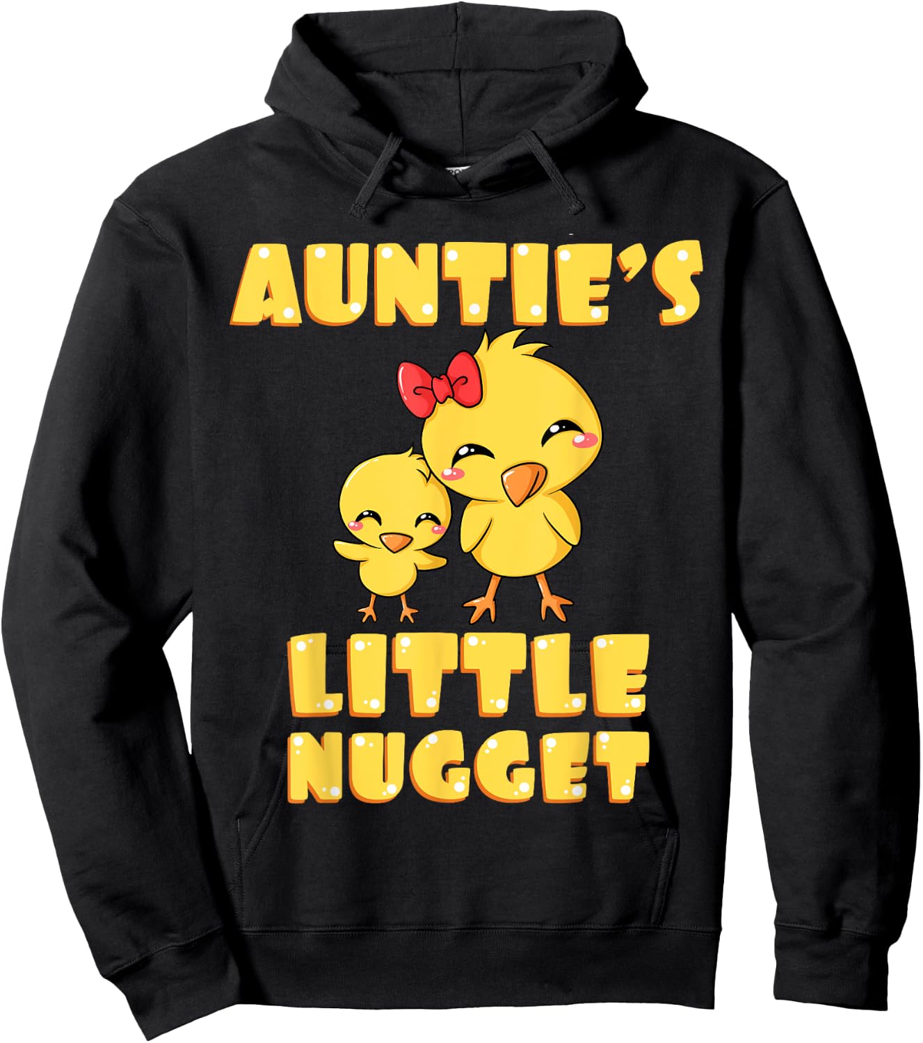 Auntie's Little Nugget Chicken Lover Tita Tia Nuggies Auntie Hoodie - Hoodie | Black