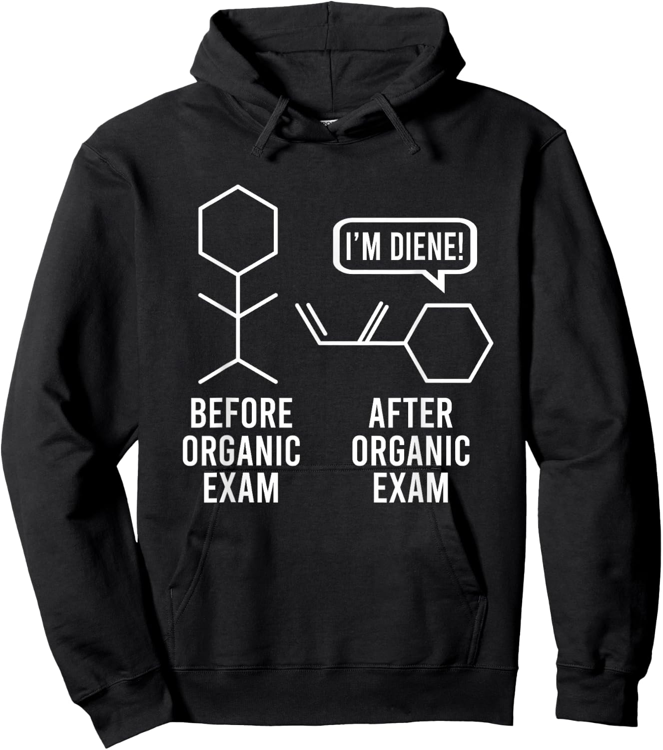 Before And After Organic Exam Chemistry Student Chemist Hoodie - Hoodie | Black