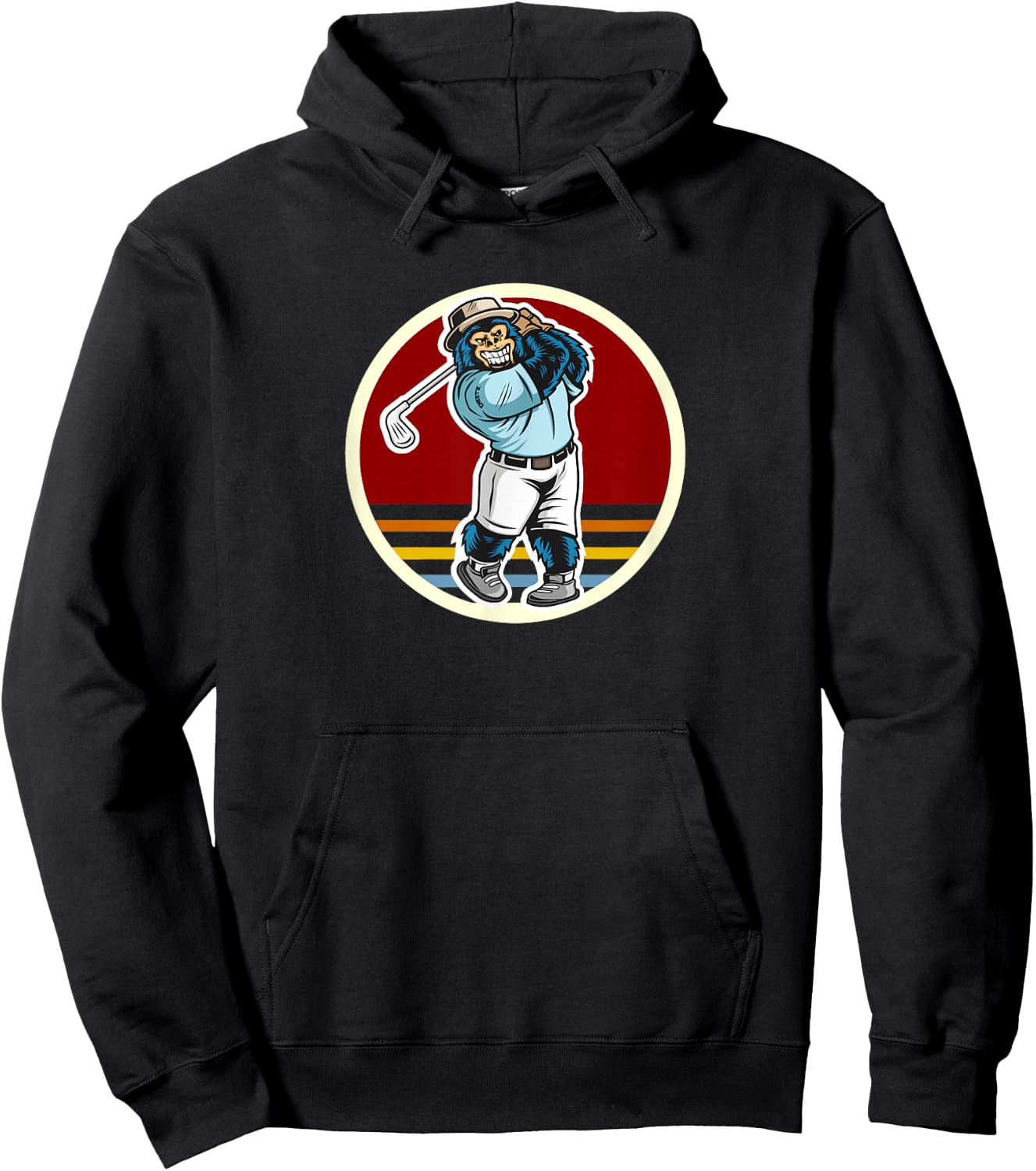 Gorilla Golf | Strong Golfer | Powerful Swing | Funny Joke Hoodie - Hoodie | Black