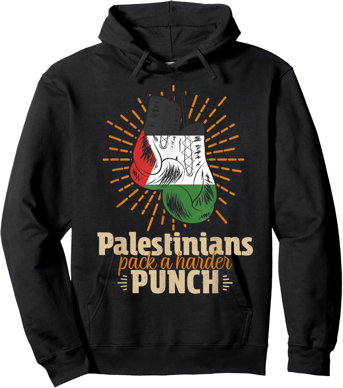 Palestine Palestinian Wrestling Boxing Hoodie - Hoodie | Black