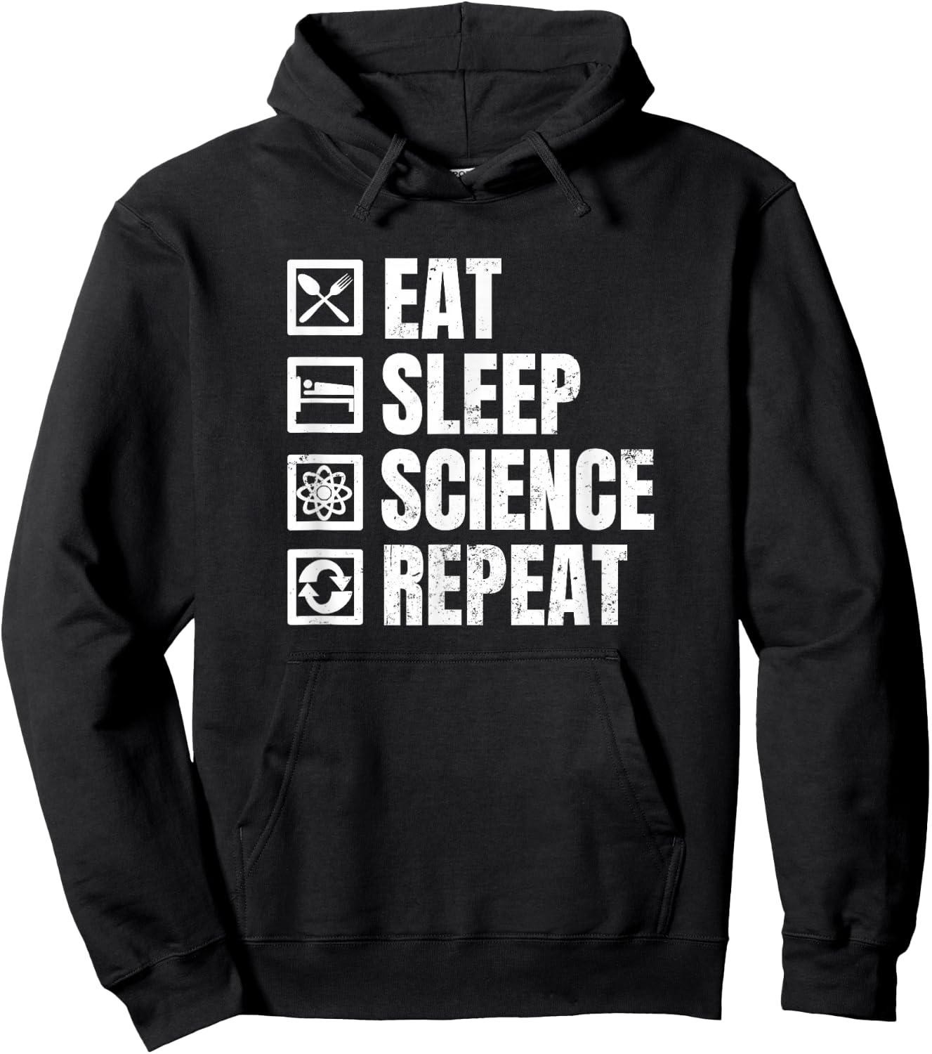 DNA Science Shirt | Eat Sleep Repeat Gift Hoodie - Hoodie | Black