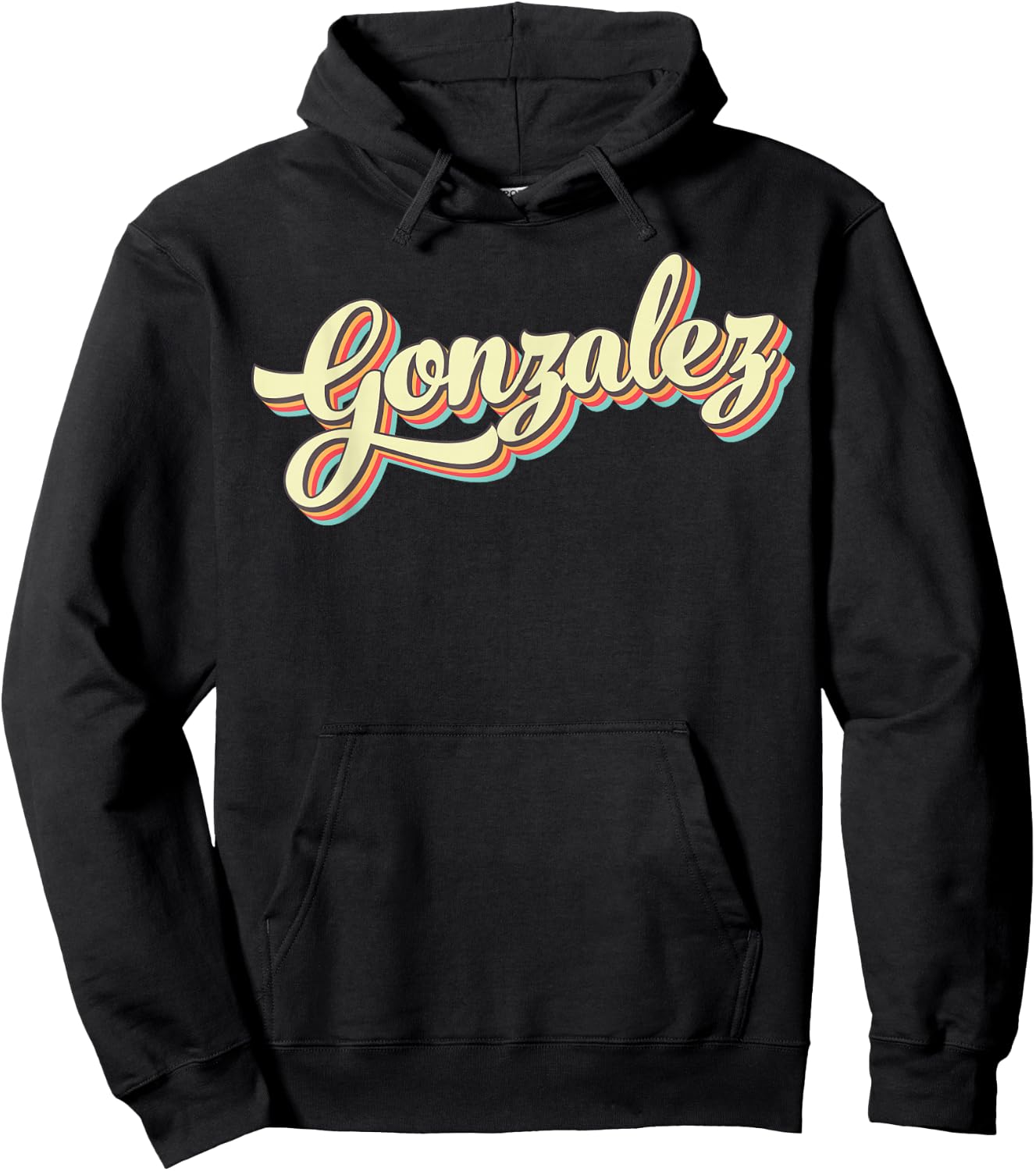 Gonzalez Retro Art Baseball Font Vintage Hoodie - Hoodie | Black