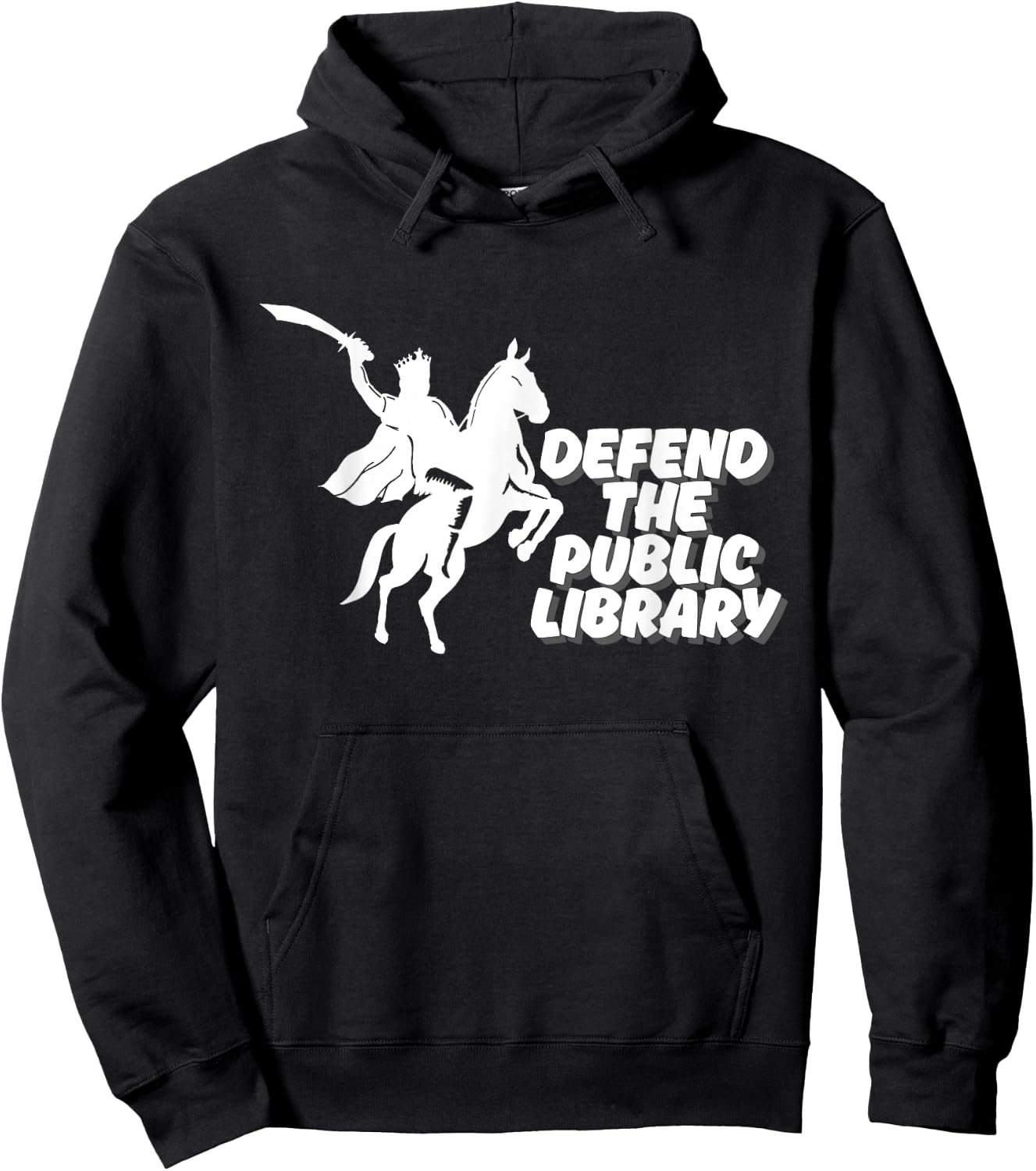 Defend Public Library, Support Local Library Book Lover Hoodie - Hoodie | Black