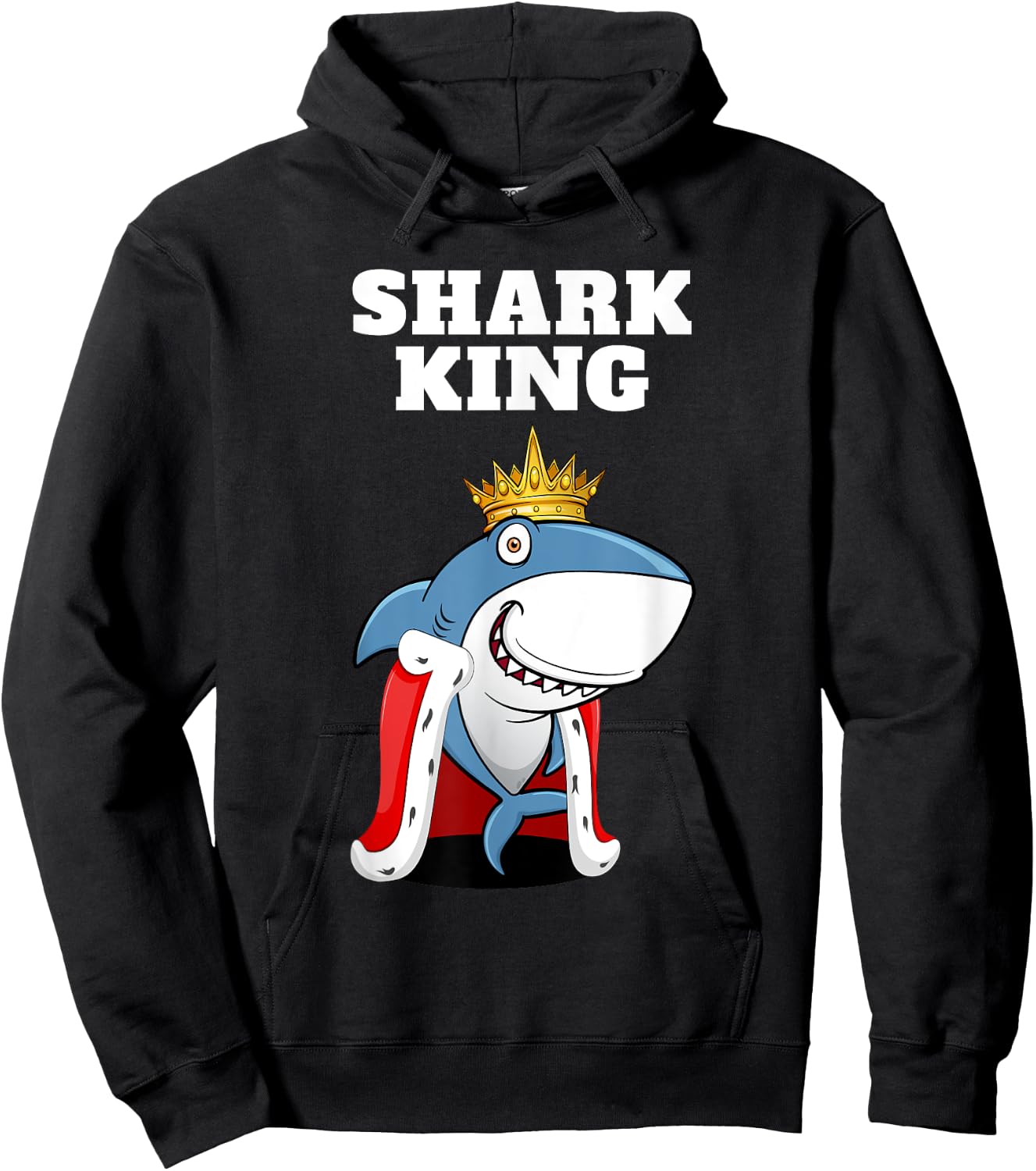 Shark King | Boys Shark | Shark Hoodie - Hoodie | Black