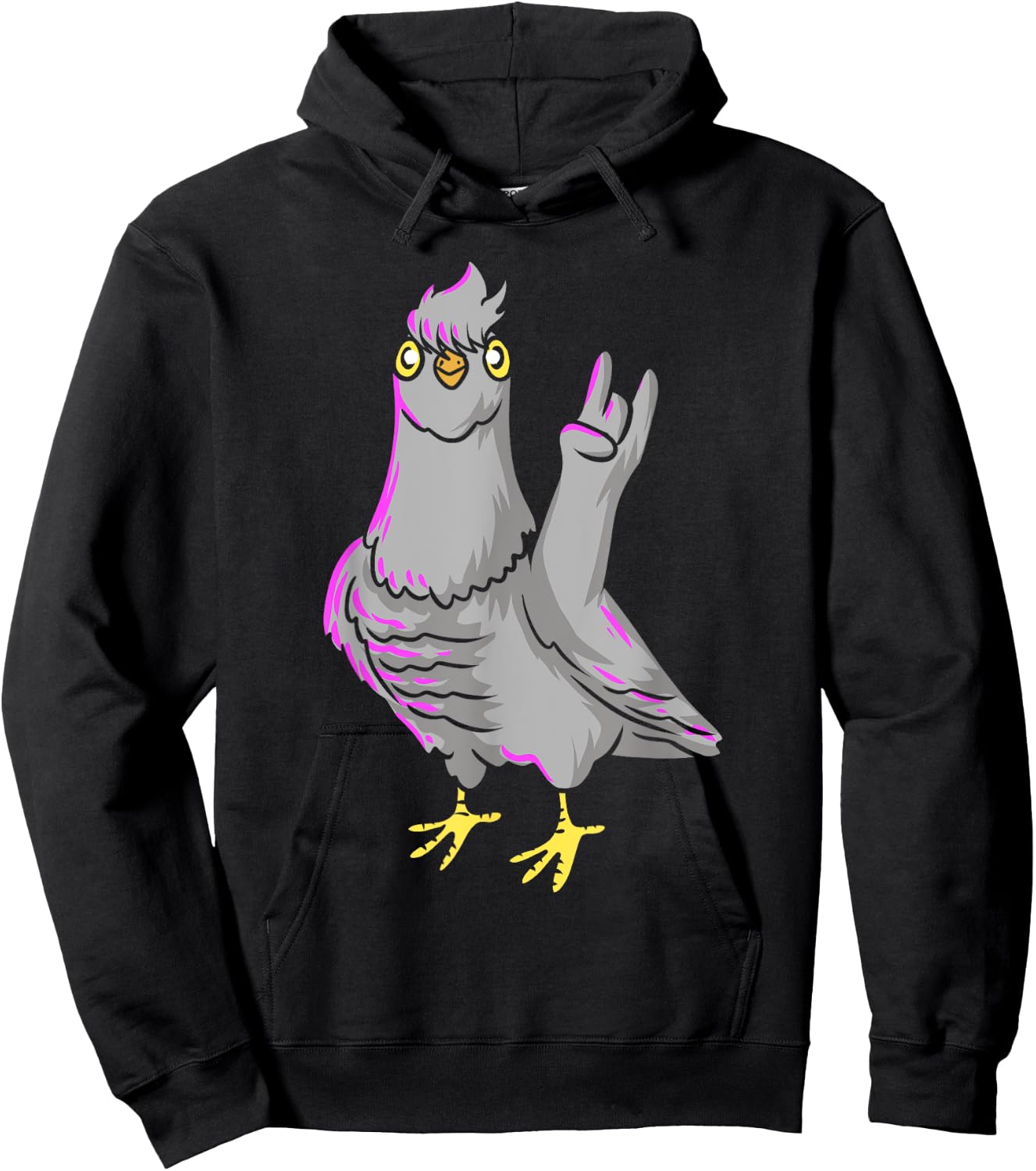 Gothic Pigeon Emo Punk Death Metal Bird Lover Pigeon Racing Hoodie - Hoodie | Black