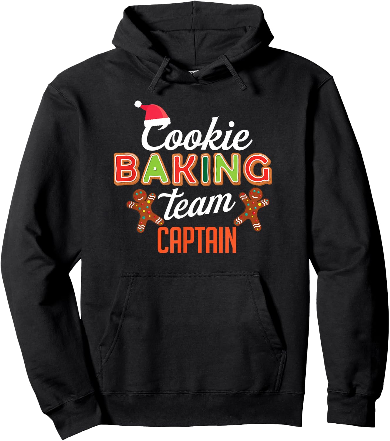 Cute Cookie Baking Team Captain Holiday Cook Fun Bake Cakes Hoodie - Hoodie | Black