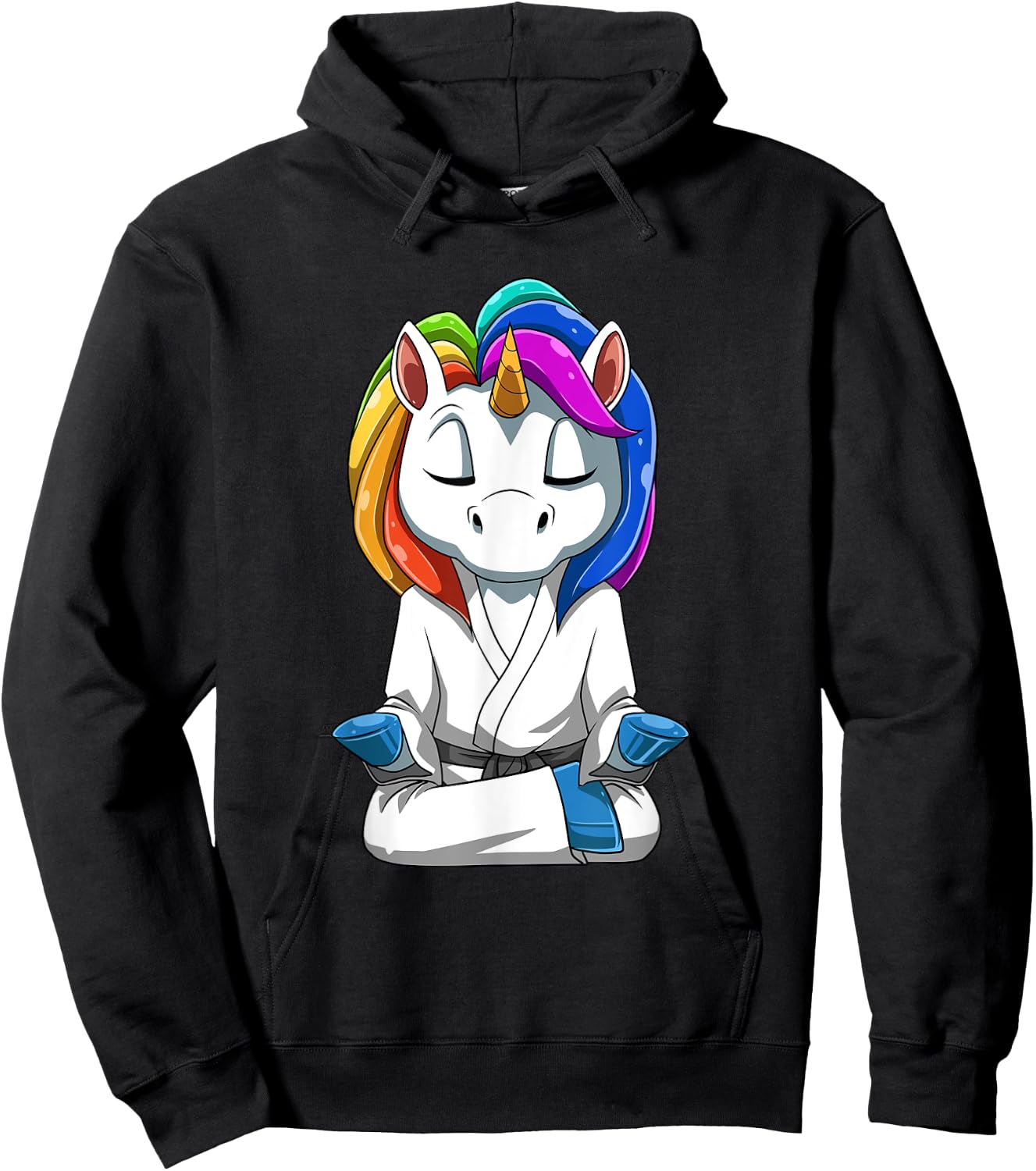 Cute BJJ Unicorn - Jiu Jitsu and Grappling Hoodie - Hoodie | Black