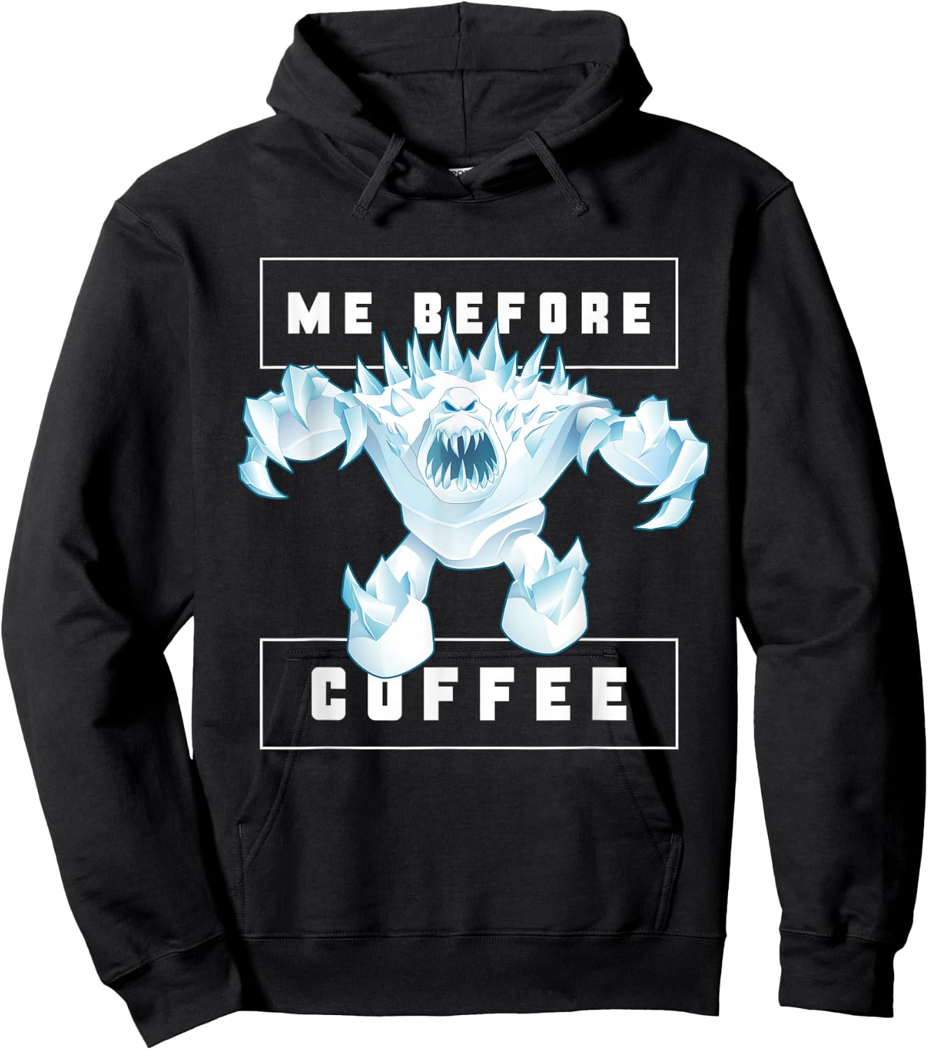 Disney Frozen Marshmallow Monster Me Before Coffee Funny Hoodie - Hoodie | Black