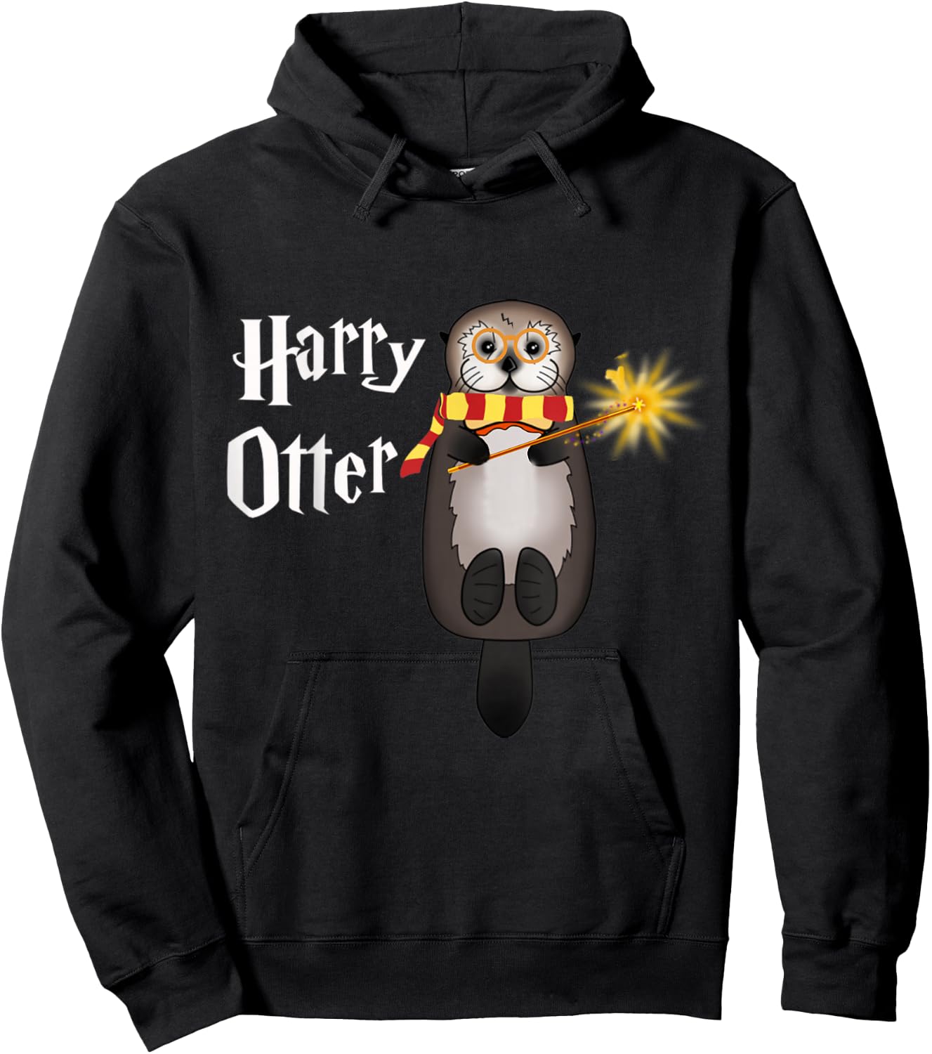 Otter Magic Wizard Funny Otter Harry Hoodie - Hoodie | Black