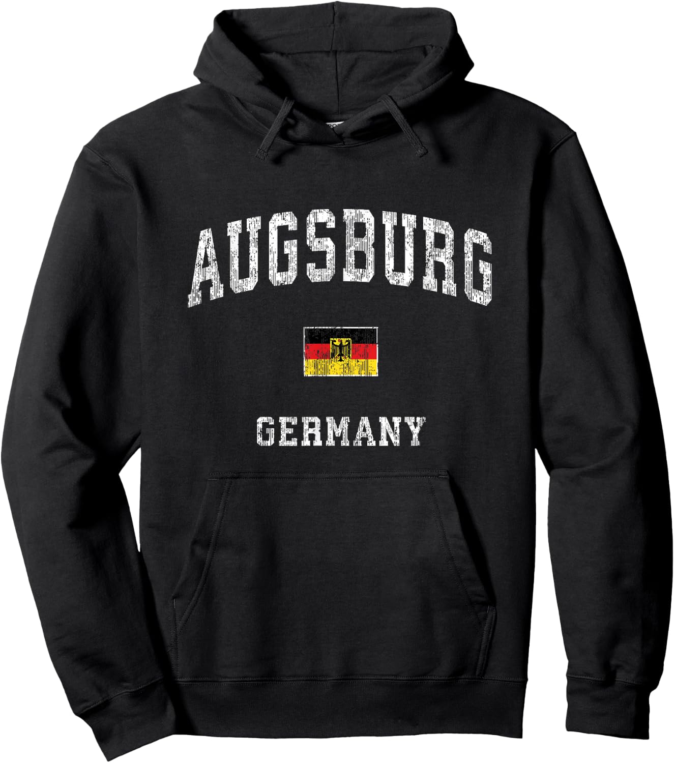 Augsburg Germany Vintage Athletic Sports Design Hoodie - Hoodie | Black
