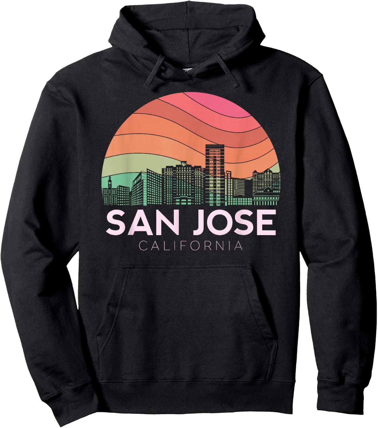 San Jose California USA Flag Nor Cal Bear Bay Area Tech City Hoodie - Hoodie | Black