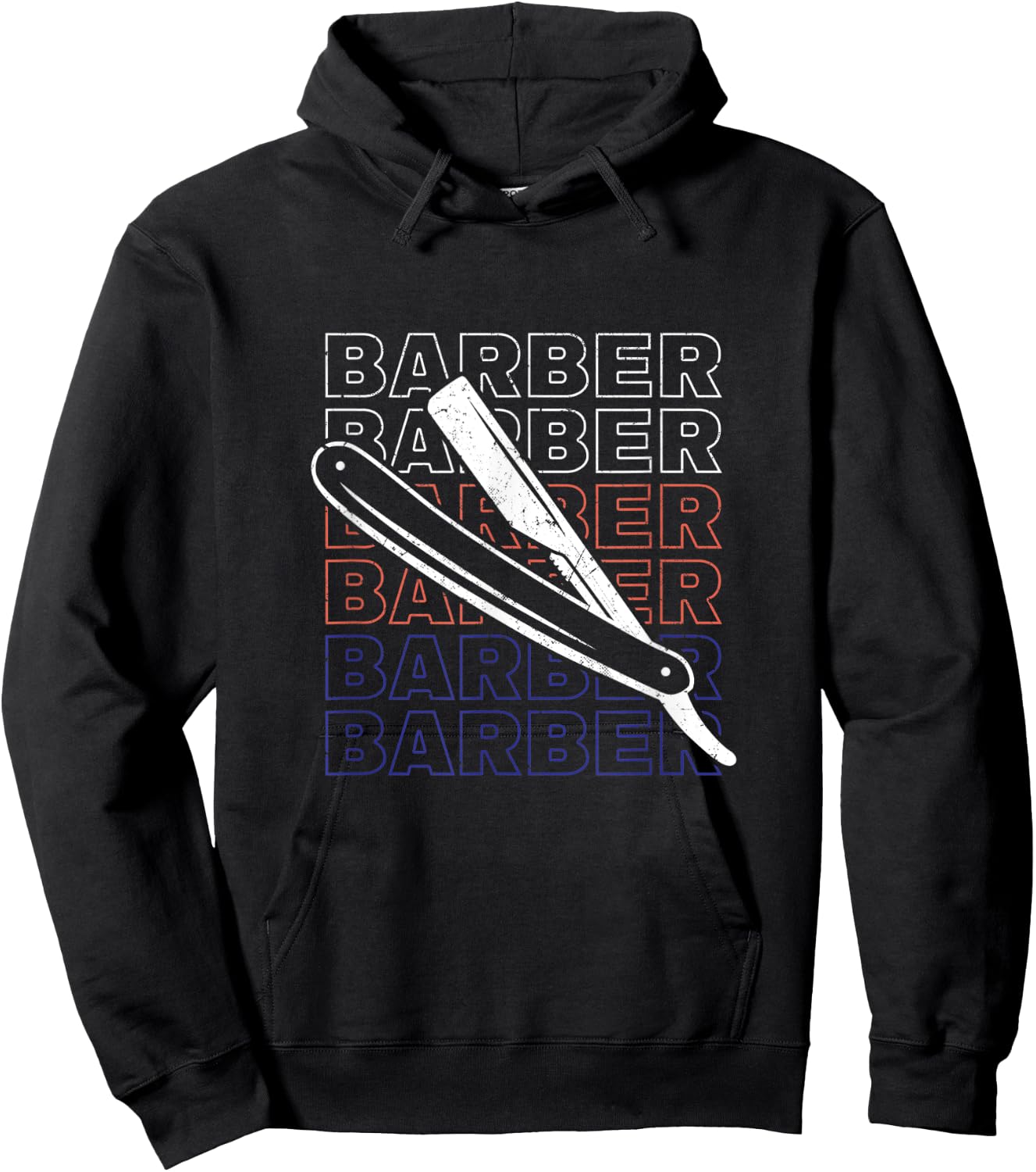 Barber Barbershop Hairdresser Shaving Razor Beard Hoodie - Hoodie | Black