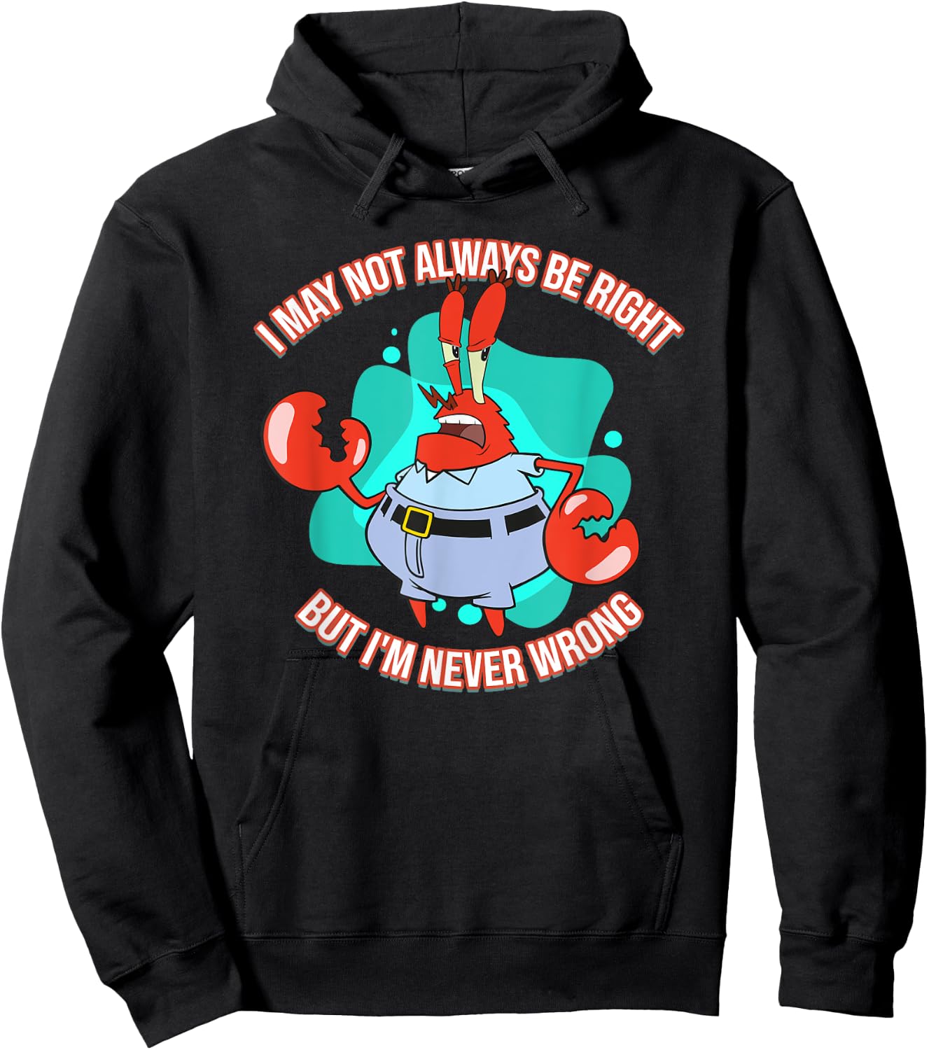 Mademark x SpongeBob SquarePants - Eugene Krabs - Never Wrong Hoodie - Hoodie | Black