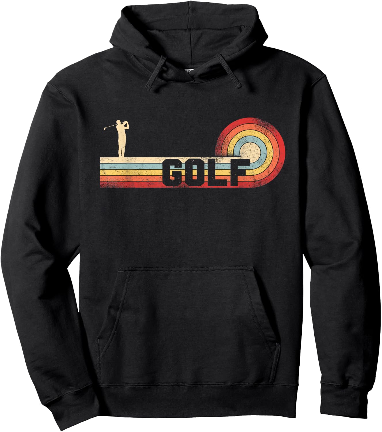 Golf Retro Vintage Golf Hoodie - Hoodie | Black