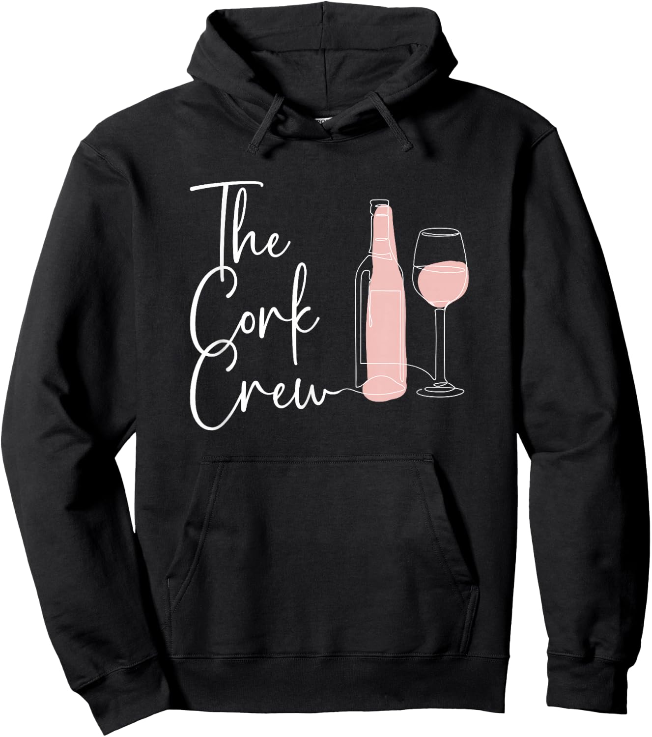 Cork Crew Funny Matching Winery Tour & Wine Party Wine Lover Hoodie - Hoodie | Black