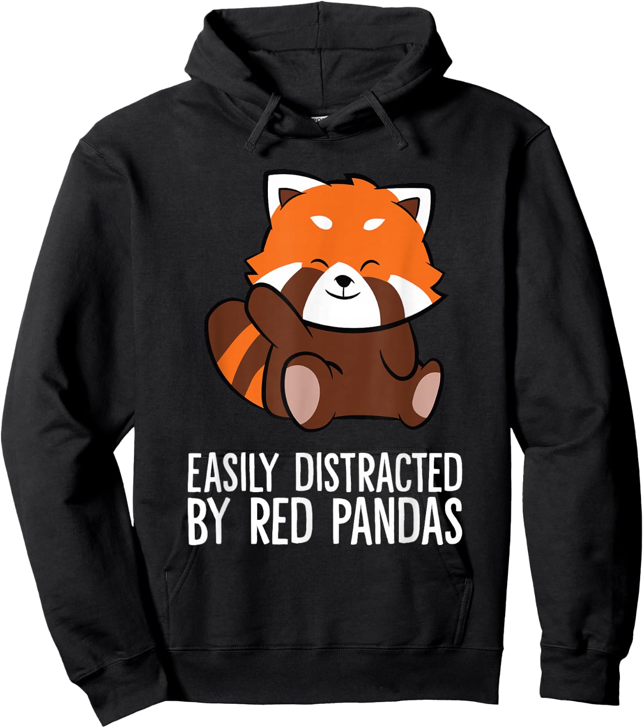 Red Panda Love Easily Distracted By Red Pandas Hoodie - Hoodie | Black