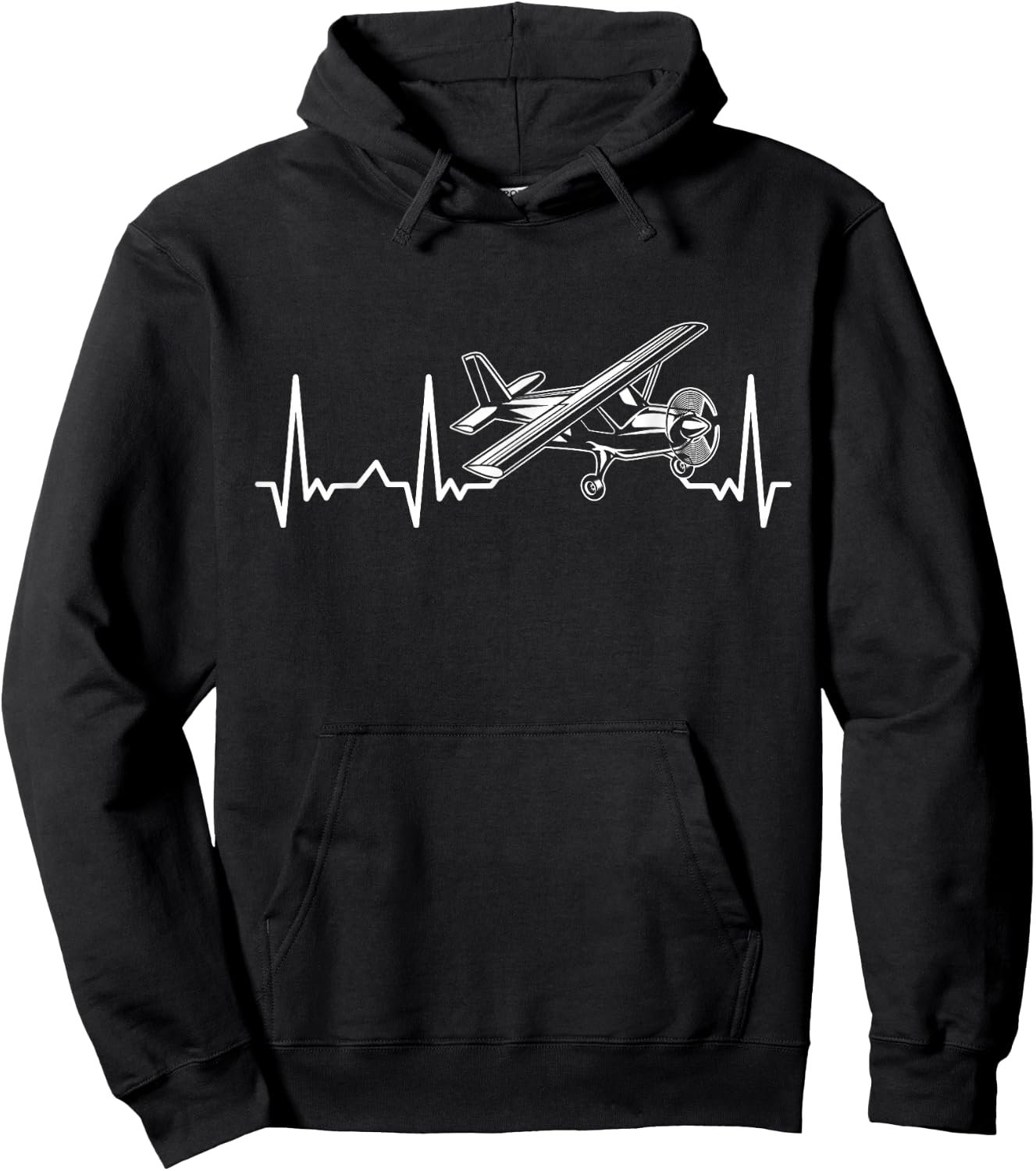 Aviation Heartbeat Gift Pilot Hoodie - Hoodie | Black