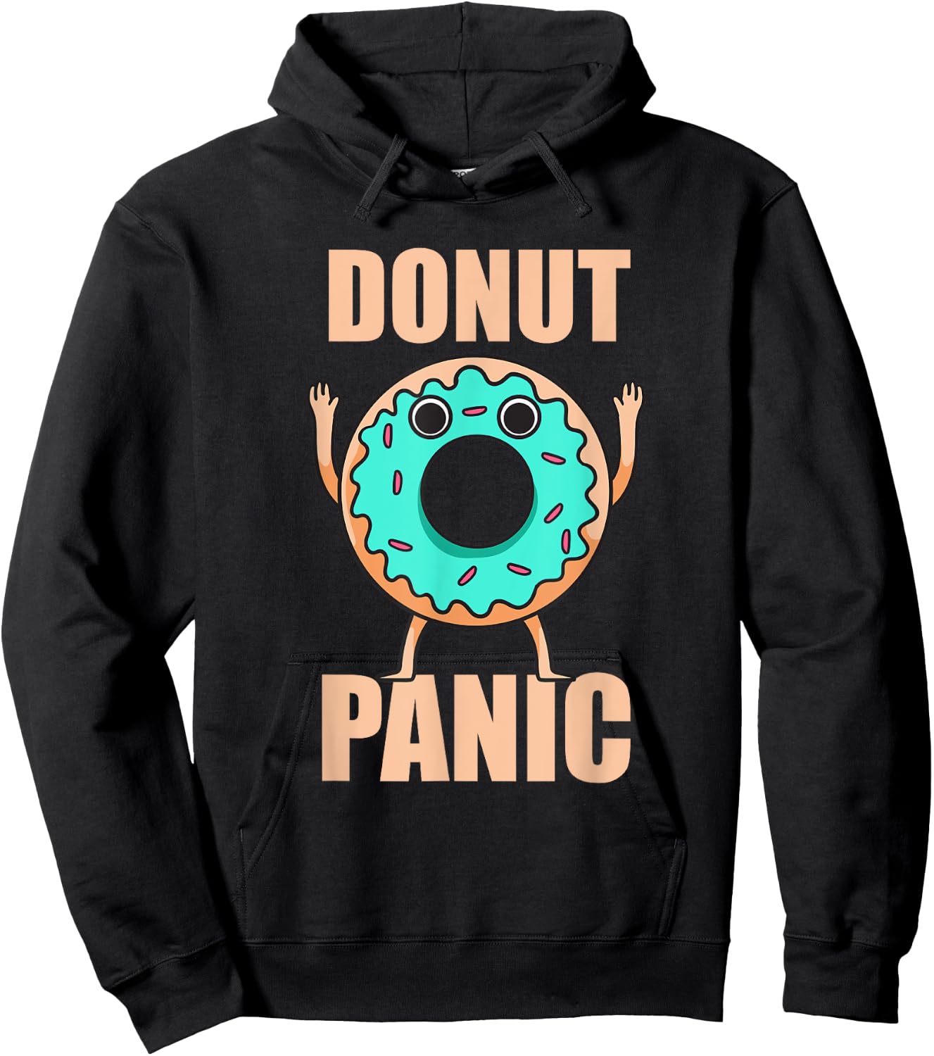 Donuts Donut Panic Funny Donuts Hoodie - Hoodie | Black