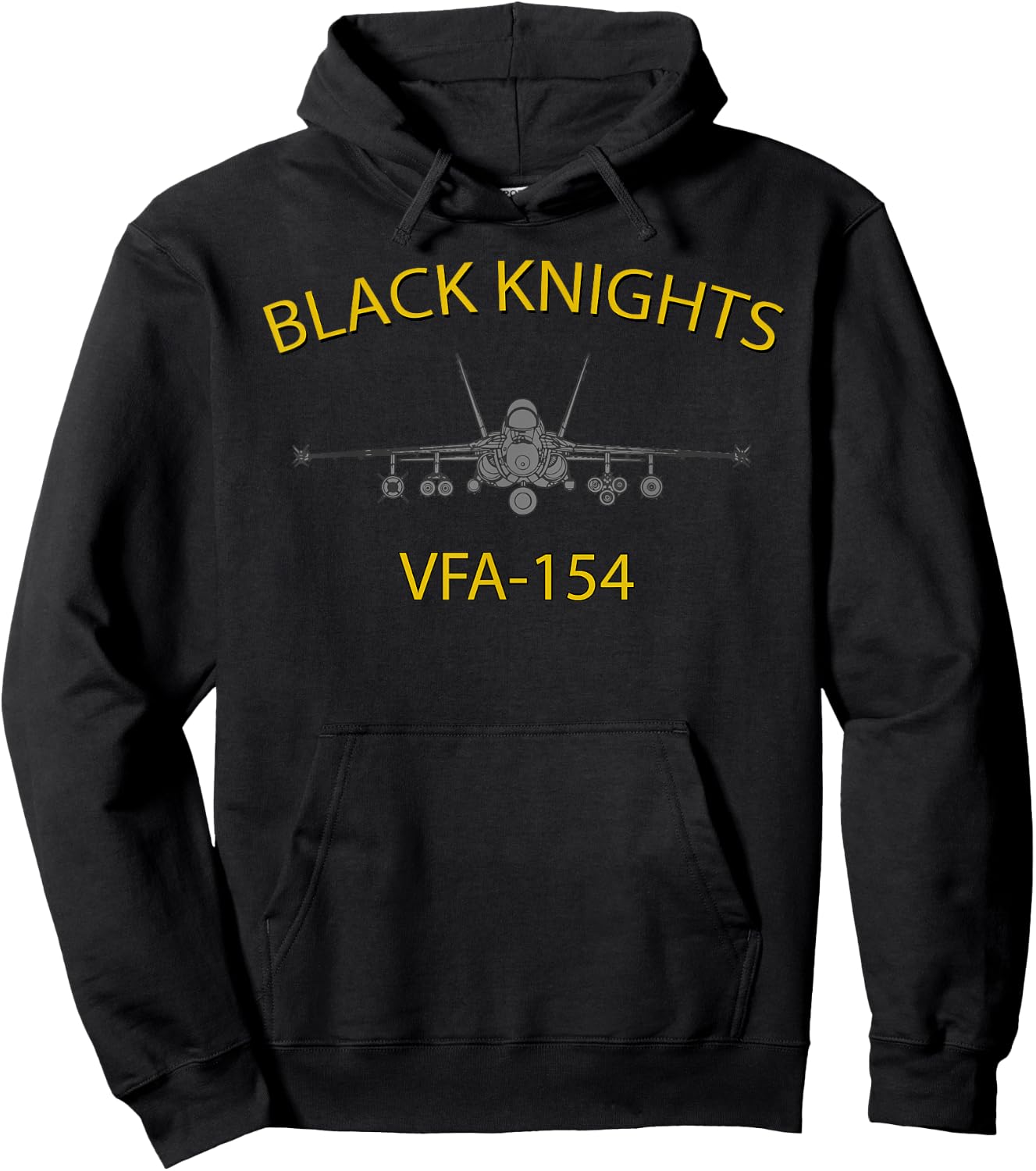 VFA-154 "Black Knights" Squadron F-18 Super Hornet Hoodie - Hoodie | Black