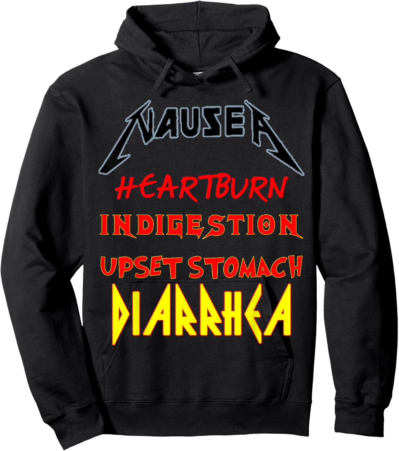 gastric complaints funny perfect Nausea band Hoodie - Hoodie | Black