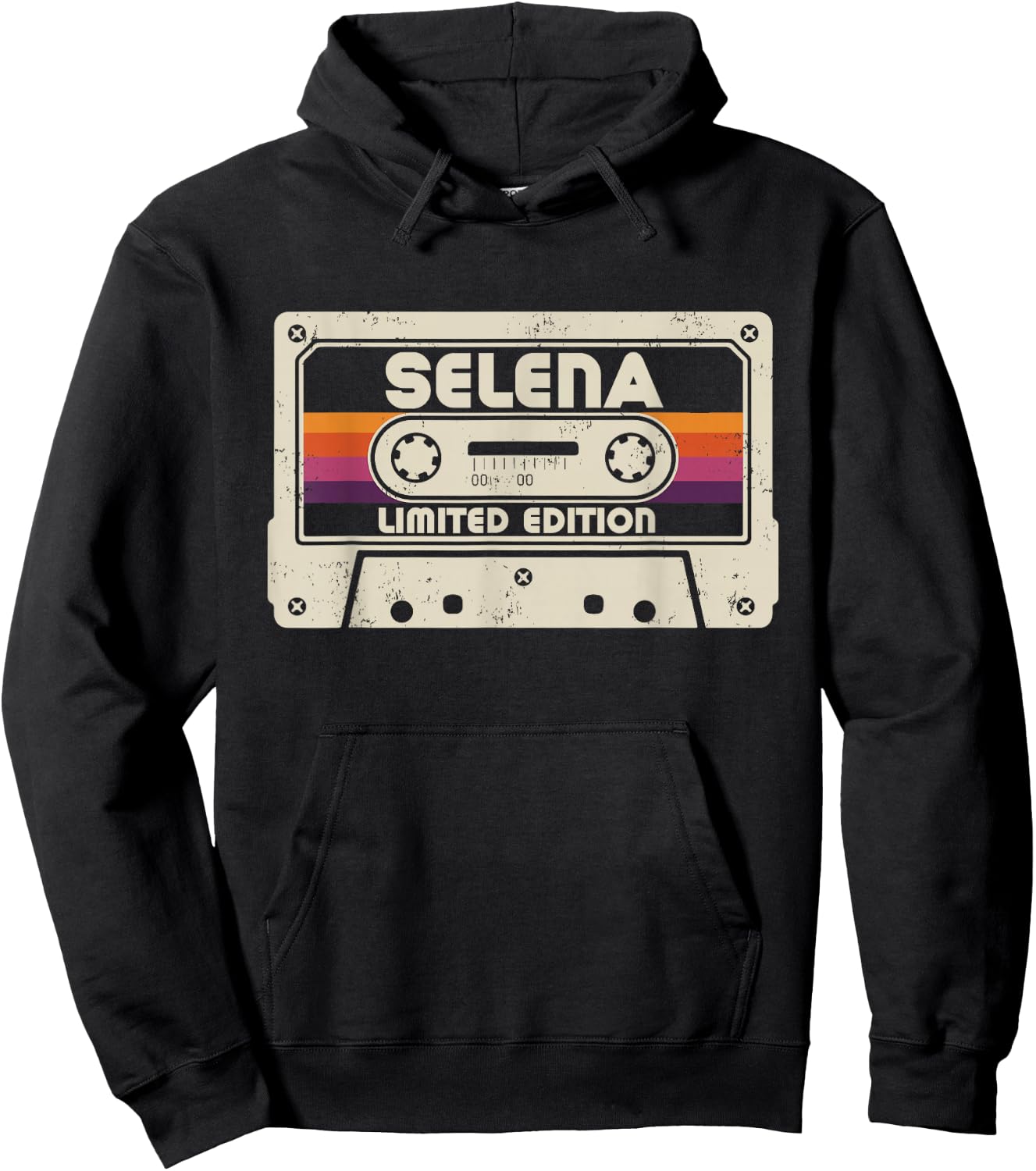 Selena First Name Limited Edition, Vintage Cassette Tape Hoodie - Hoodie | Black