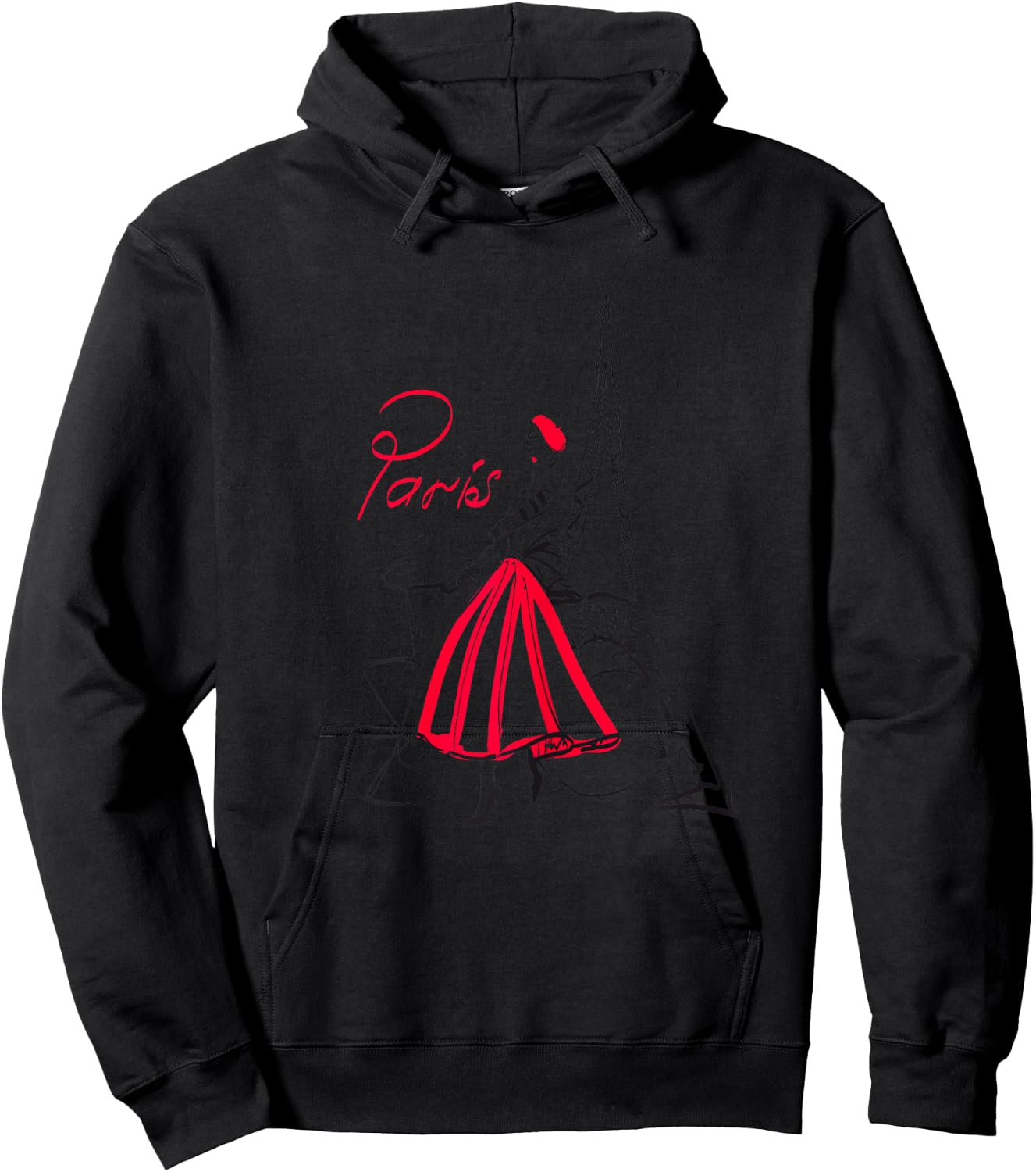 Paris Woman Woman Paris Hoodie - Hoodie | Black