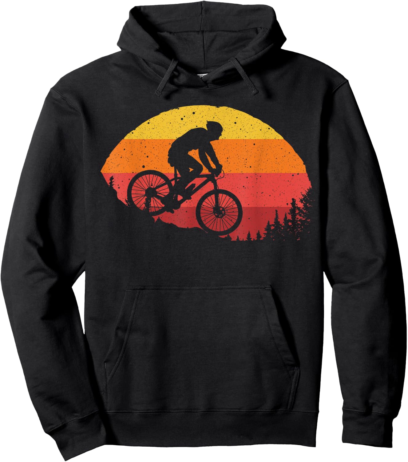 Cool Mountain Biking Women Vintage Cycling MTB Biker Hoodie - Hoodie | Black
