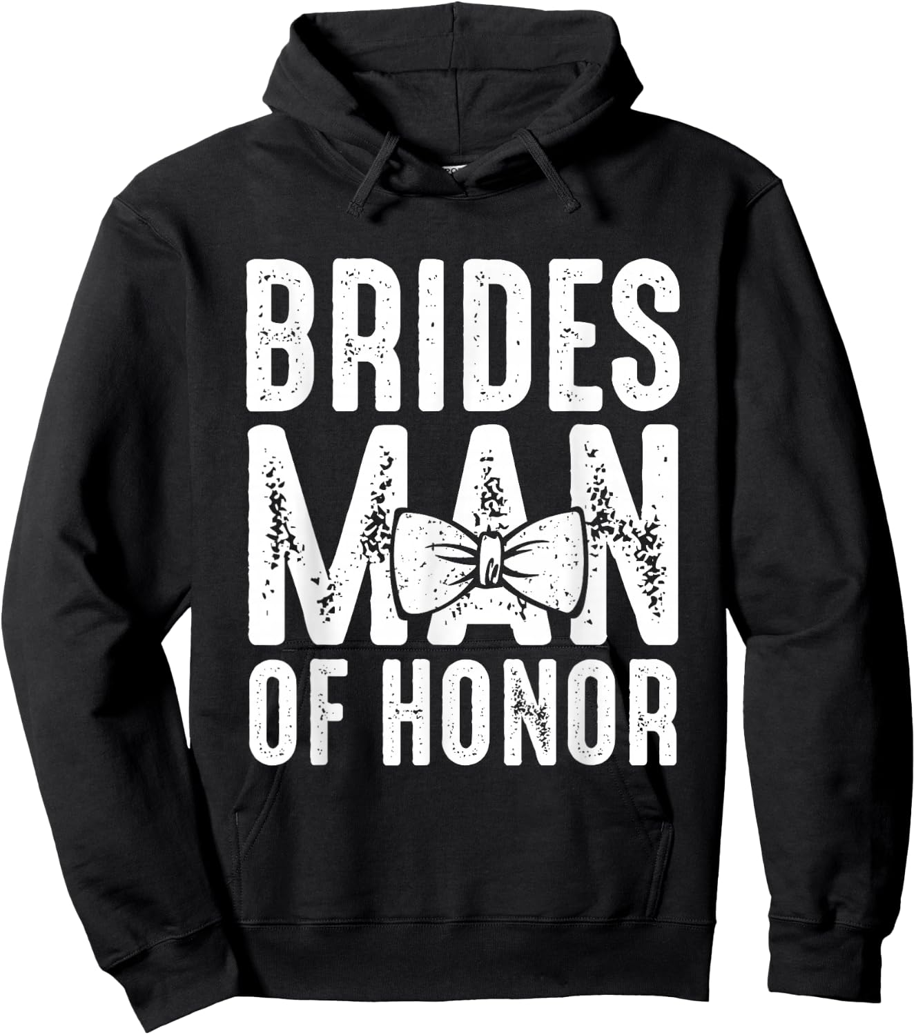 Brides Man of Honor Wedding Gift Bestfriend Man of Honor Hoodie - Hoodie | Black