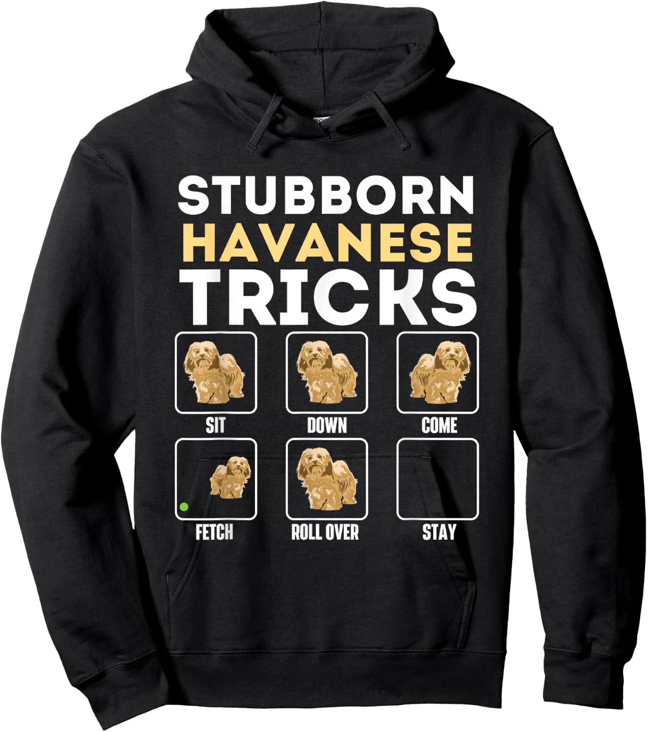Stubborn Havanese Tricks - Cuban Havaneser Havanezer Hoodie - Hoodie | Black