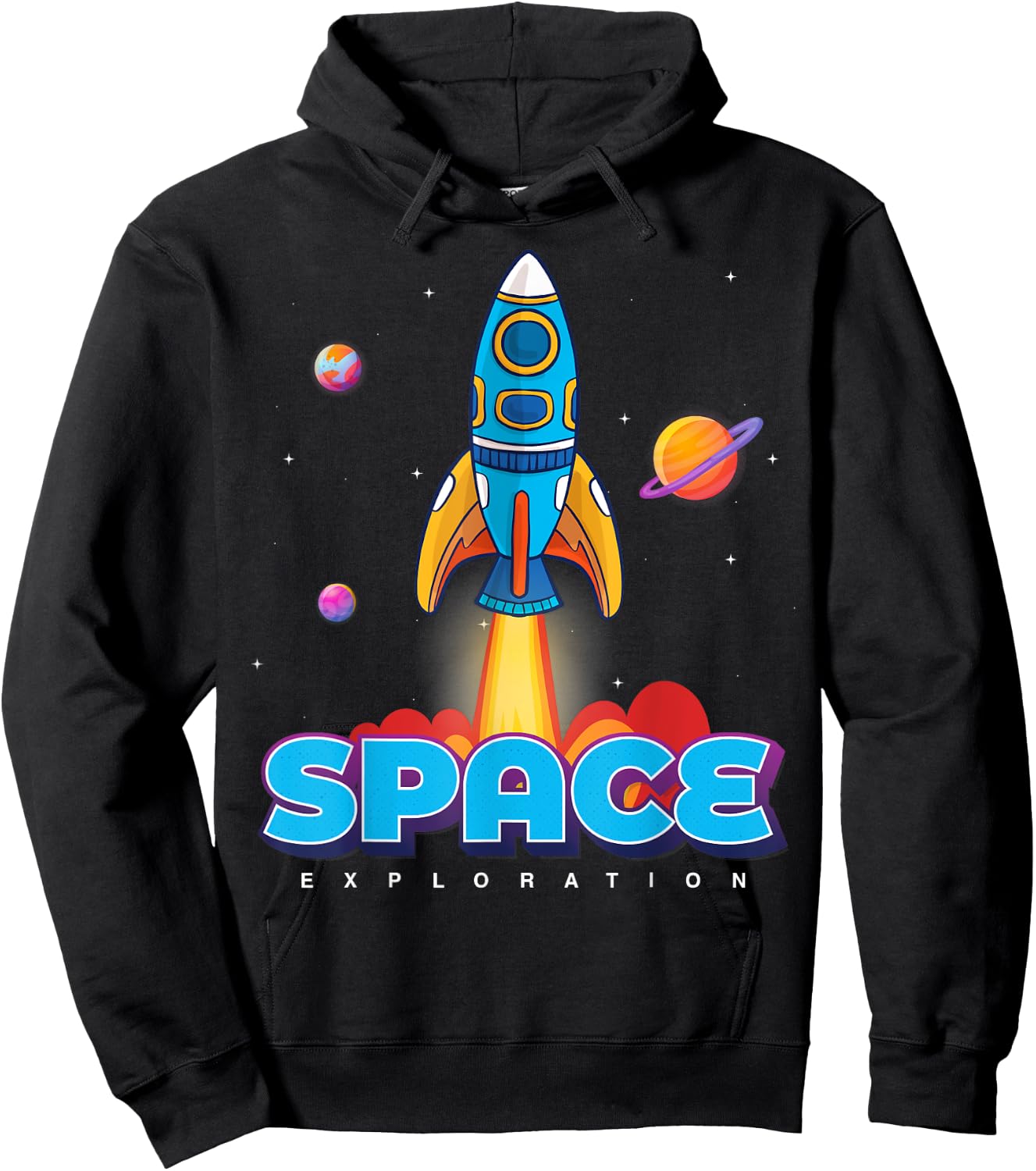 Astronaut Space Craft shirts, Space Shuttle Travel Fun Hoodie - Hoodie | Black