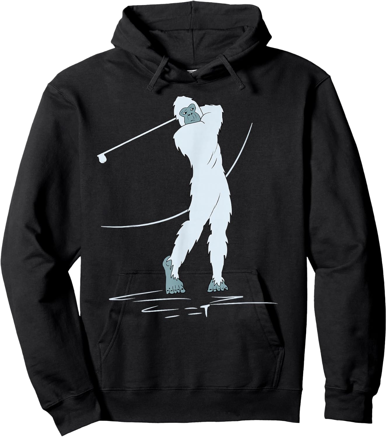 Bigfoot Golf! Funny Sasquatch Playing Golfing Player Yeti Hoodie - Hoodie | Black