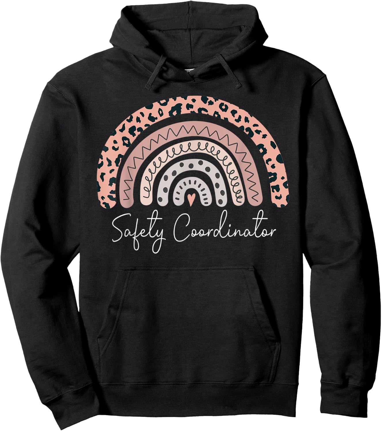 Safety Coordinator Leopard Rainbow Appreciation Hoodie - Hoodie | Black