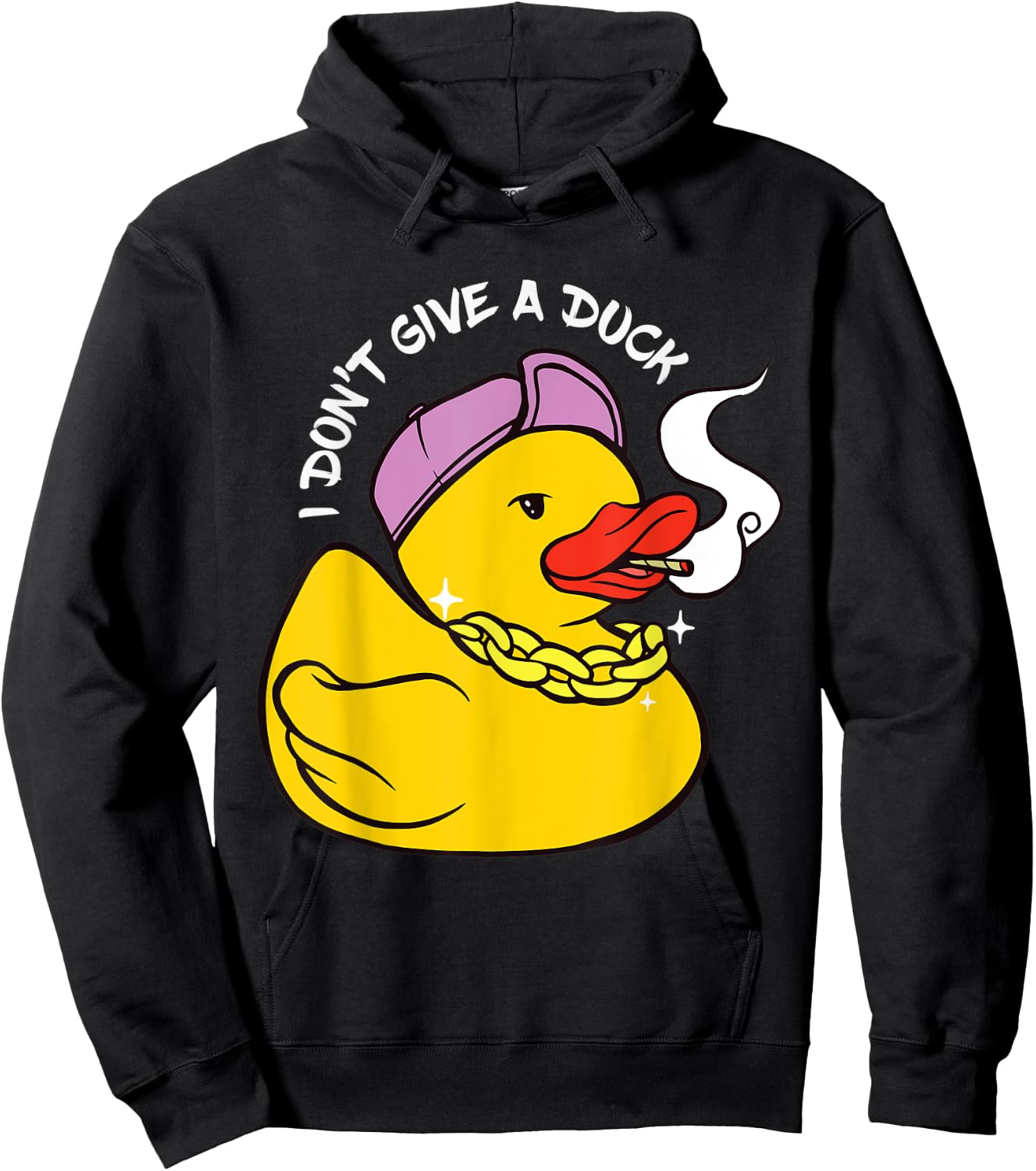 Rubber Duck Cool Duck Smoking Duck Funny Rubber Duck Lover Hoodie - Hoodie | Black