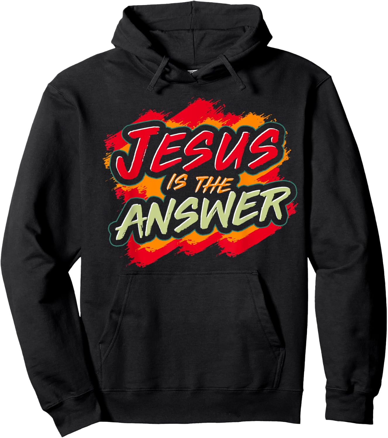 Christianity Religion Devotee Jesus Is The Answer Jesus Hoodie - Hoodie | Black